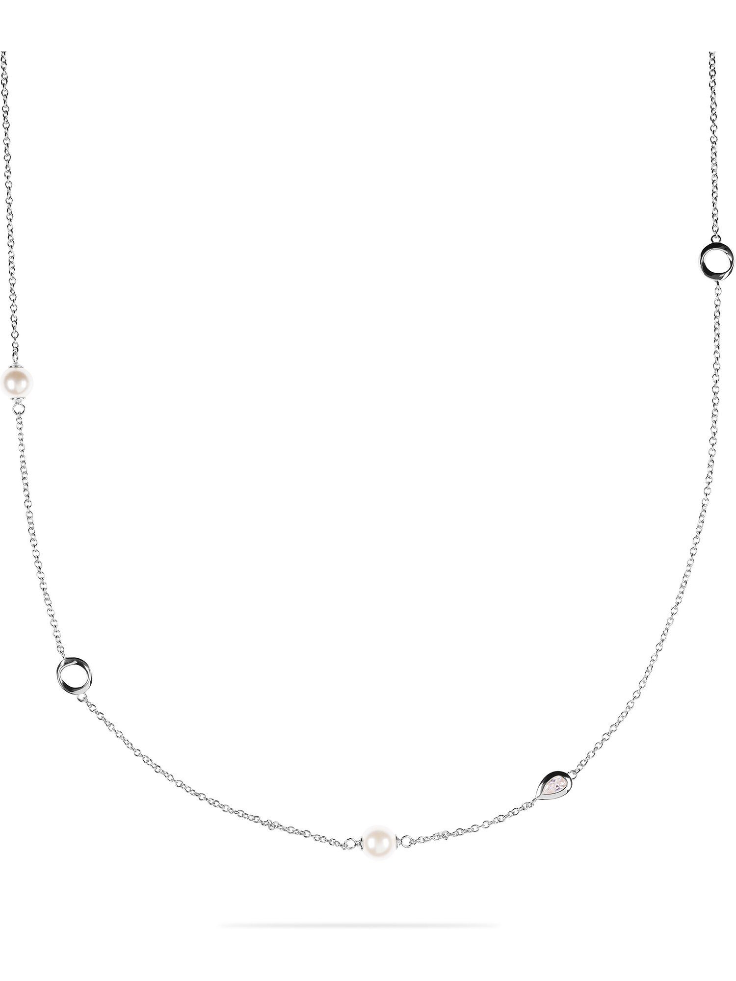 JETTE Silberkette JETTE Damen-Kette 925er Silber, recycelt 2 Perle, JOY