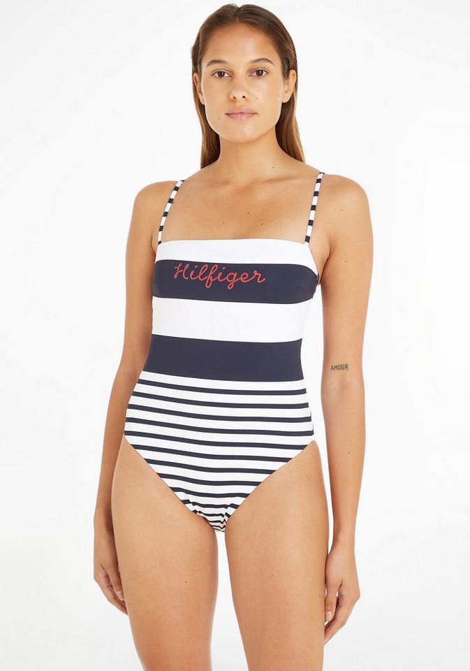Tommy Hilfiger Swimwear Badeanzug TH ONE PIECE PRINT mit Tommy Hilfiger- Branding