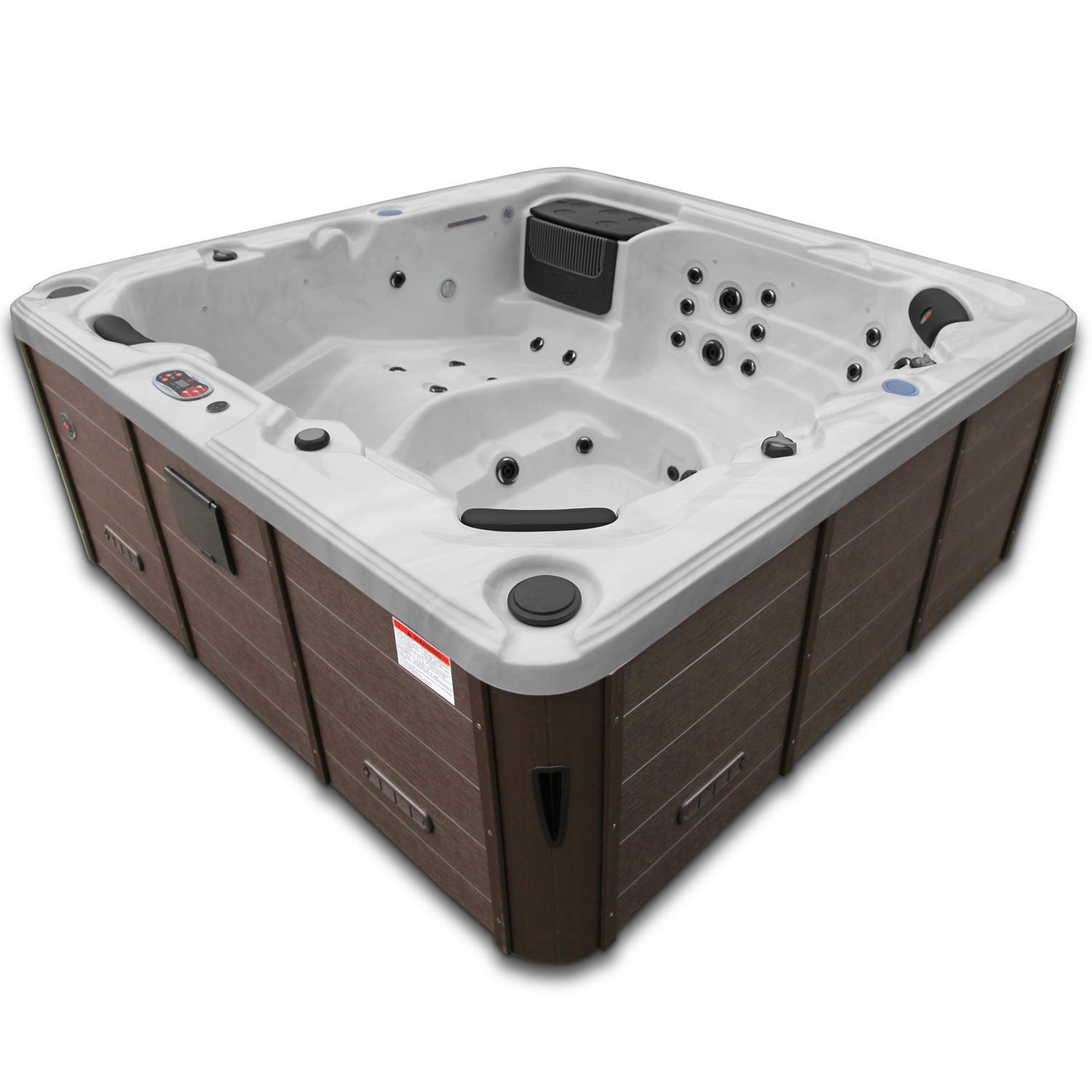 Canadian Spa GmbH Whirlpool Toronto UV, Aufstellbecken, 213 cm x 213 cm, für 6 Personen, Inkl. UV & Ozon