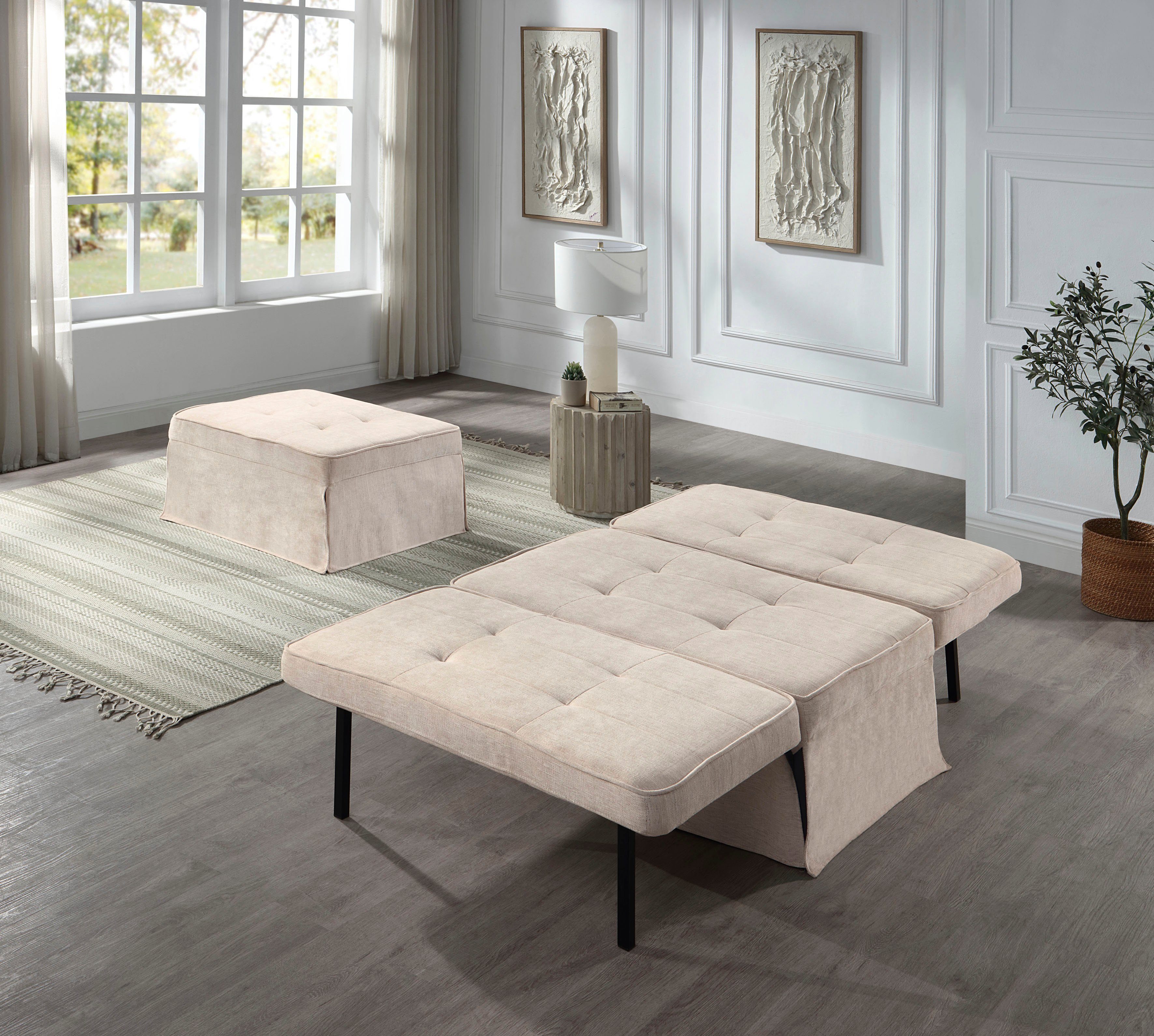 ATLANTIC home collection Schlafsofa "Finn" wandelbar zum Loungesessel, Rela günstig online kaufen