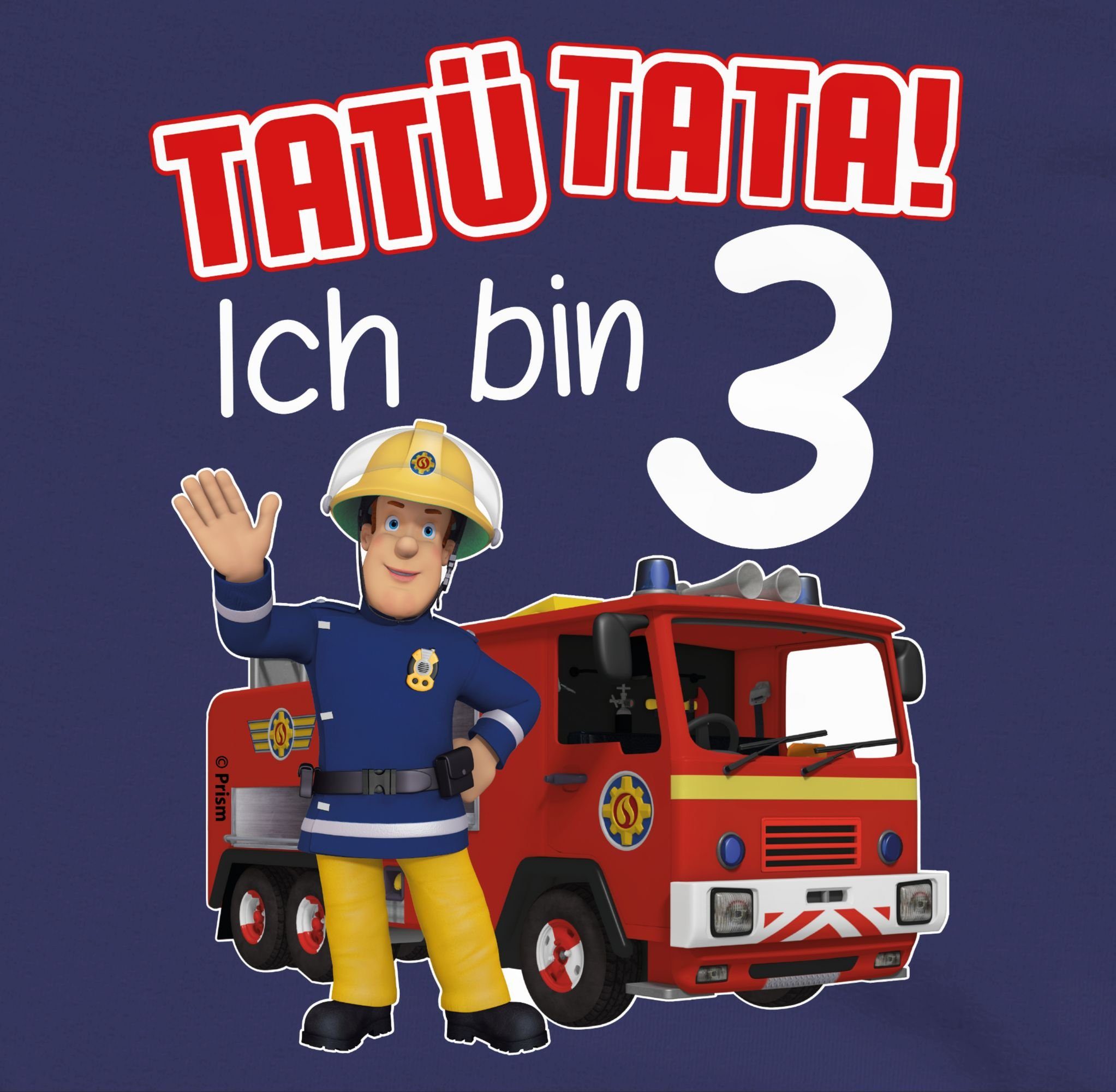 Shirtracer Hoodie Tatü Tata! Ich bin 3 Geburtstag Feuerwehr I Feuerwehrmann Feuerwehrmann Sam Mädchen