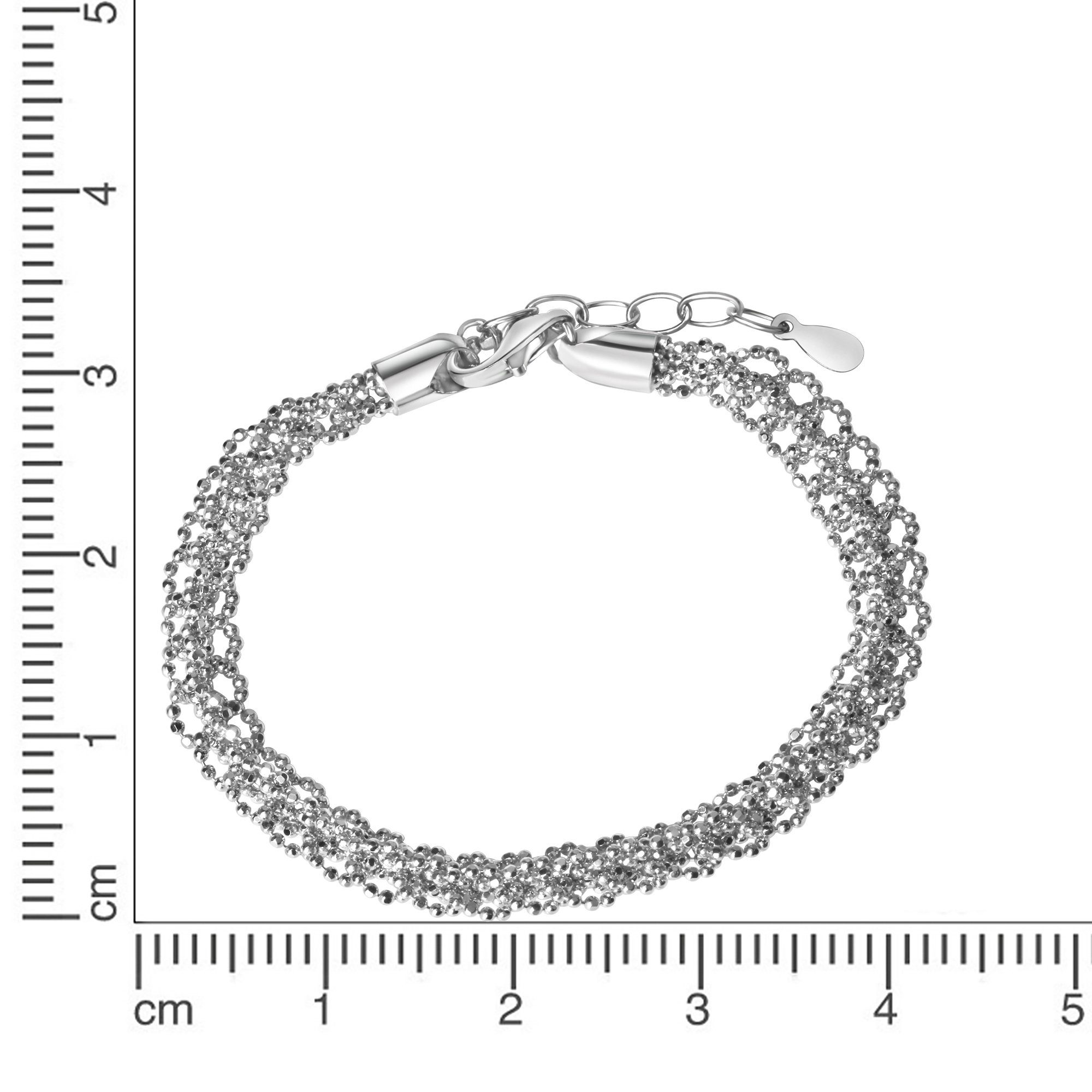 Vivance Armband 925/- Sterling rhodiniert Silber Kugelkette