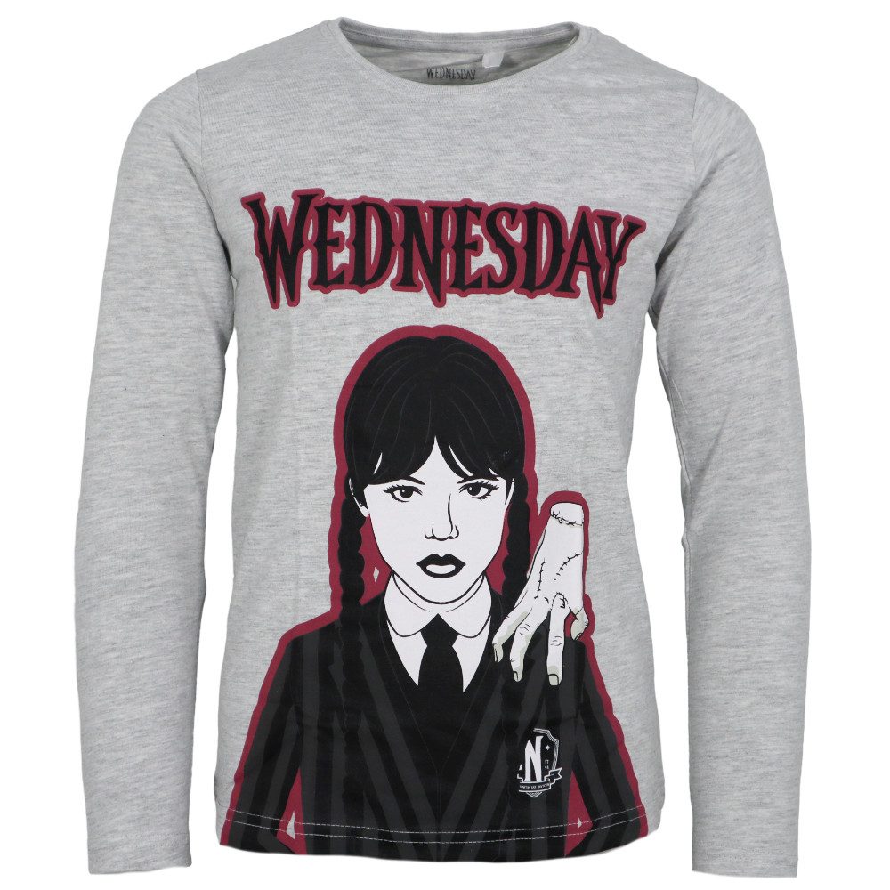 Wednesday Langarmshirt Netflix Wednesday Mädchen Langarmshirt langarm Shirt Gr. 134 bis 164