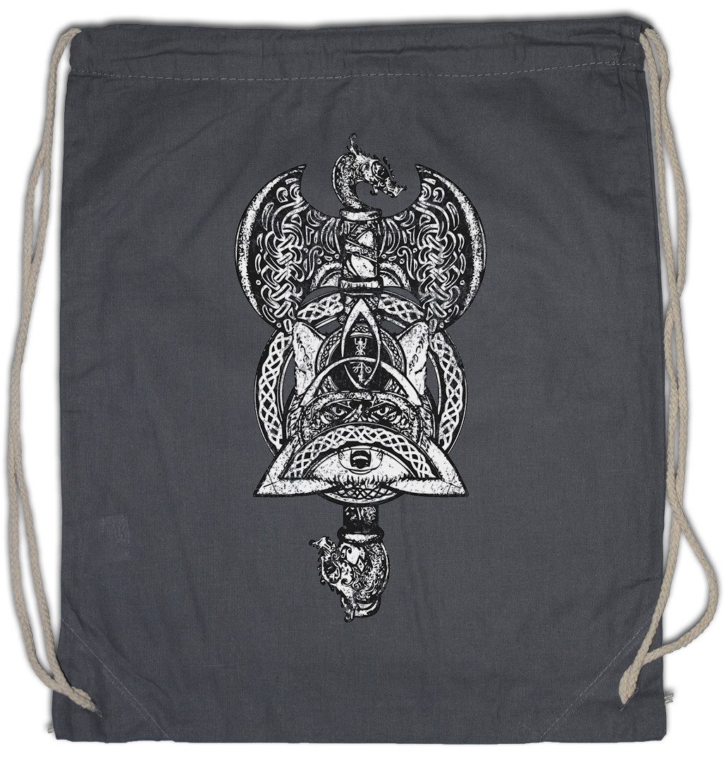 Turnbeutel Thor's Hammer Fox Turnbeutel Mjölnir Fuchs Runen Vikings Runes