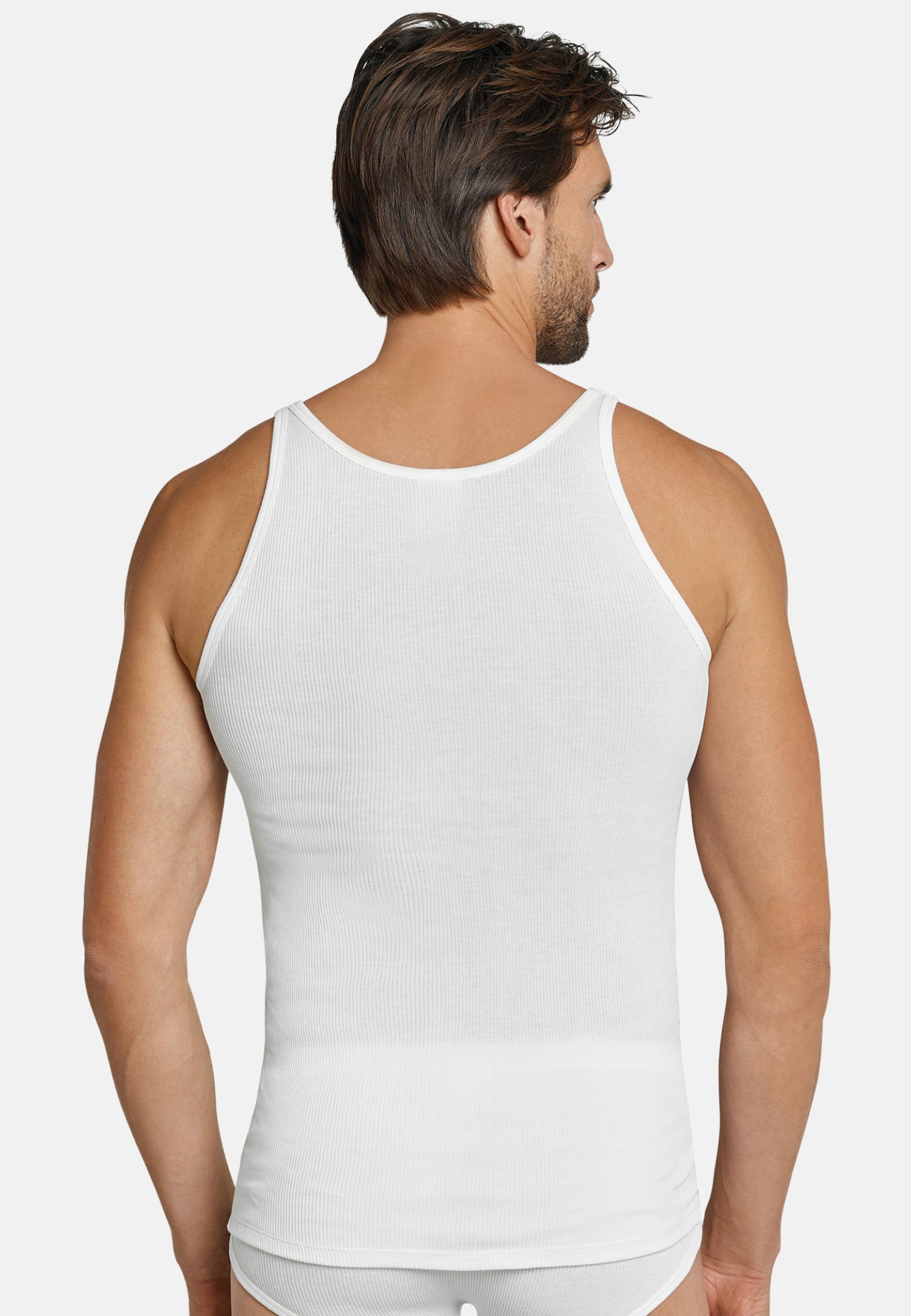 Schiesser Unterhemd 4er Pack Original Classics Doppelripp (Spar-Set, 4-St) Unterhemd / Tanktop - Baumwolle - Strapazierfähig