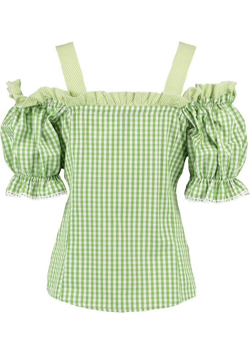 OS Trachten Trachtenbluse Ximira Tailliert, Bluse mit Trägern, Puffärmel, S günstig online kaufen