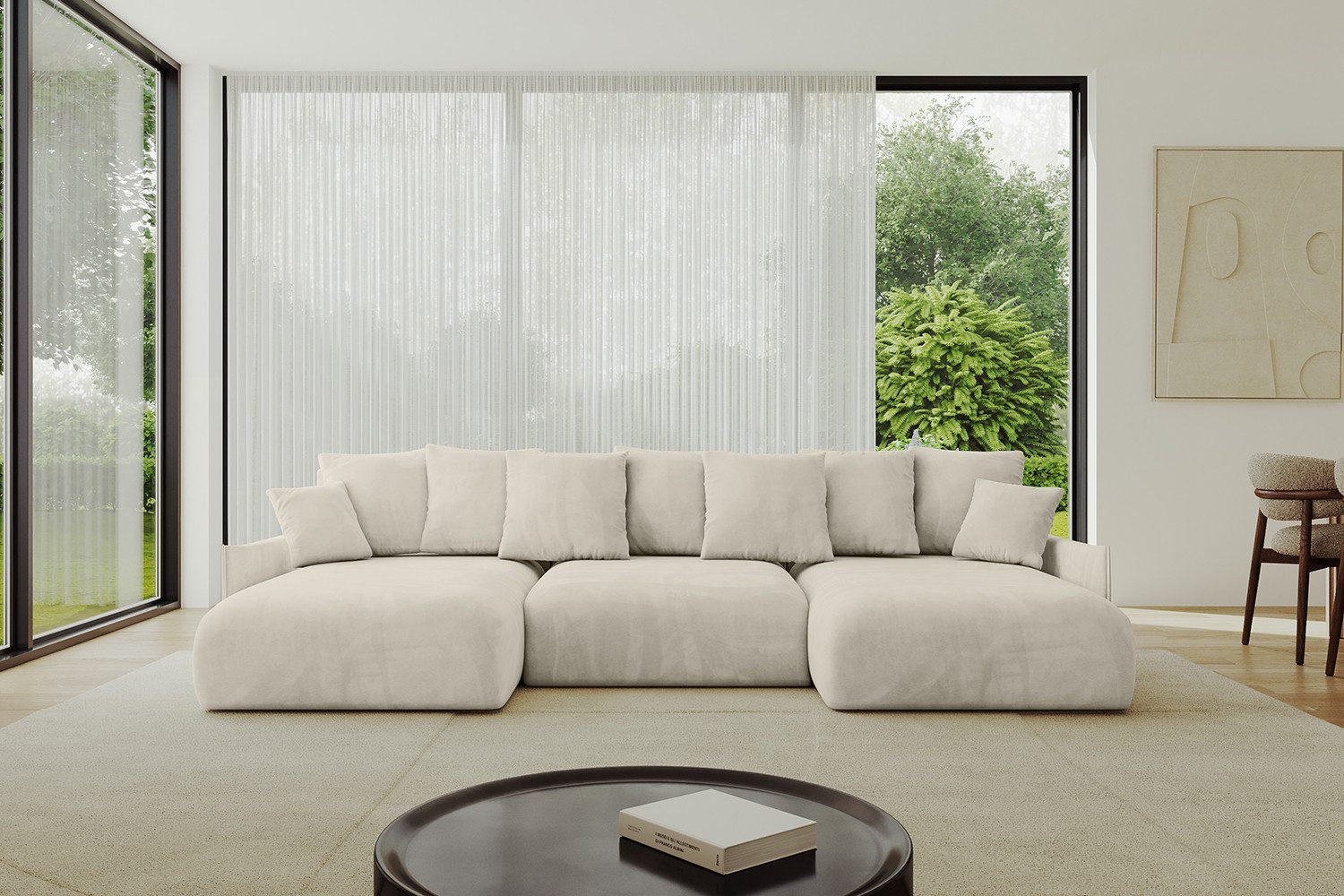 ALTDECOR Wohnlandschaft ONESK-U-v1, Couch mit Schlaffunktion, Wohnzimmer - günstig online kaufen