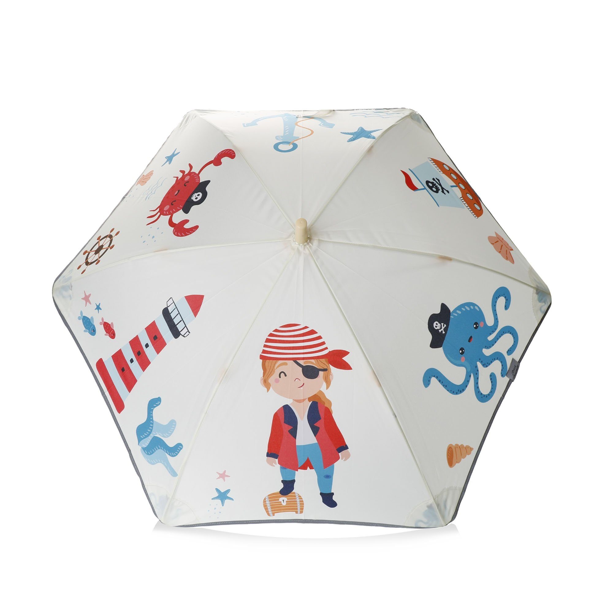 Taschenregenschirm Regenschirm reflektierend Schatz Seeräuber Sonia Augenklappe Kinder Originelli Pirat
