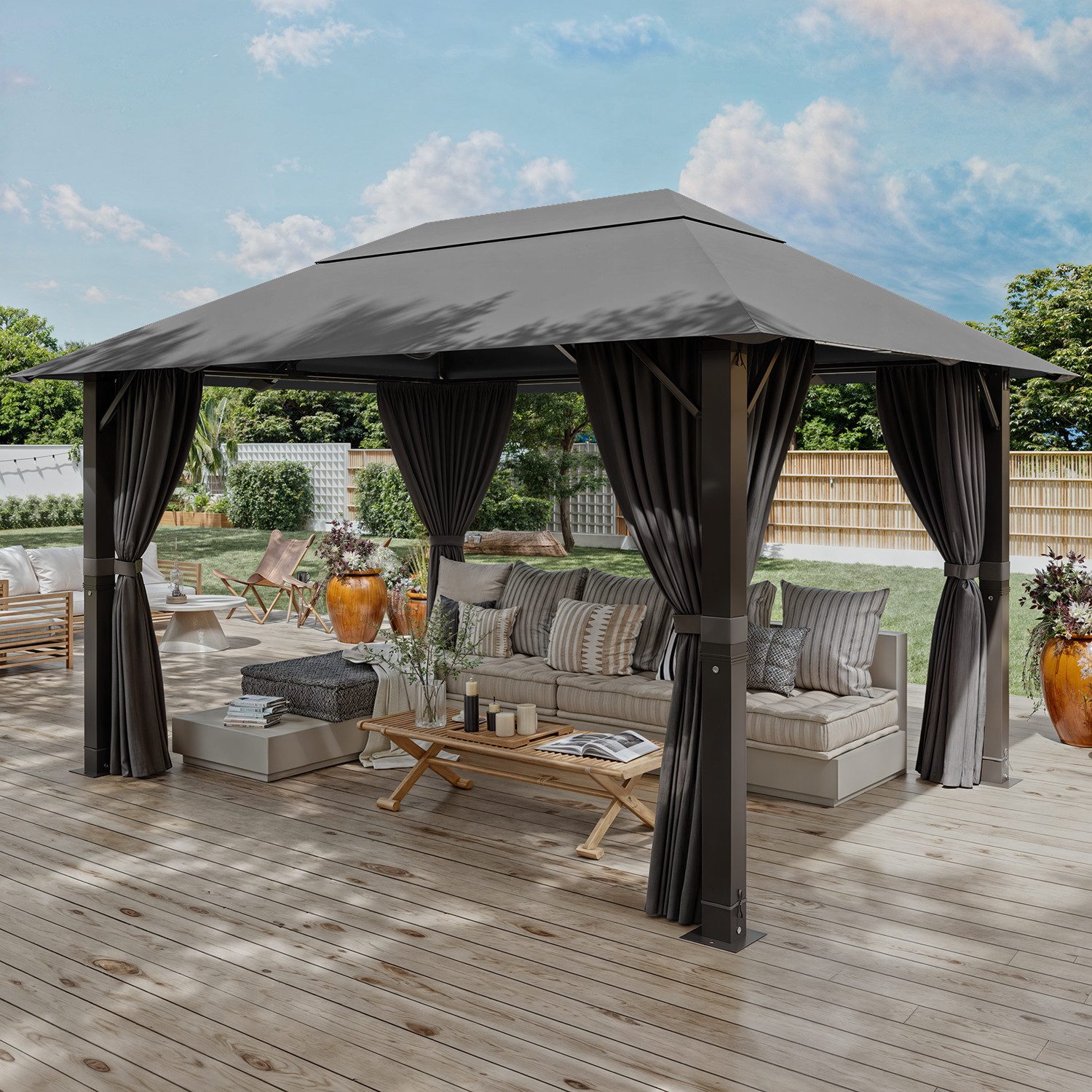 HOMALL Pavillon Gazebo 3*3/3/4M wasserdichtes Gartenzelt günstig online kaufen