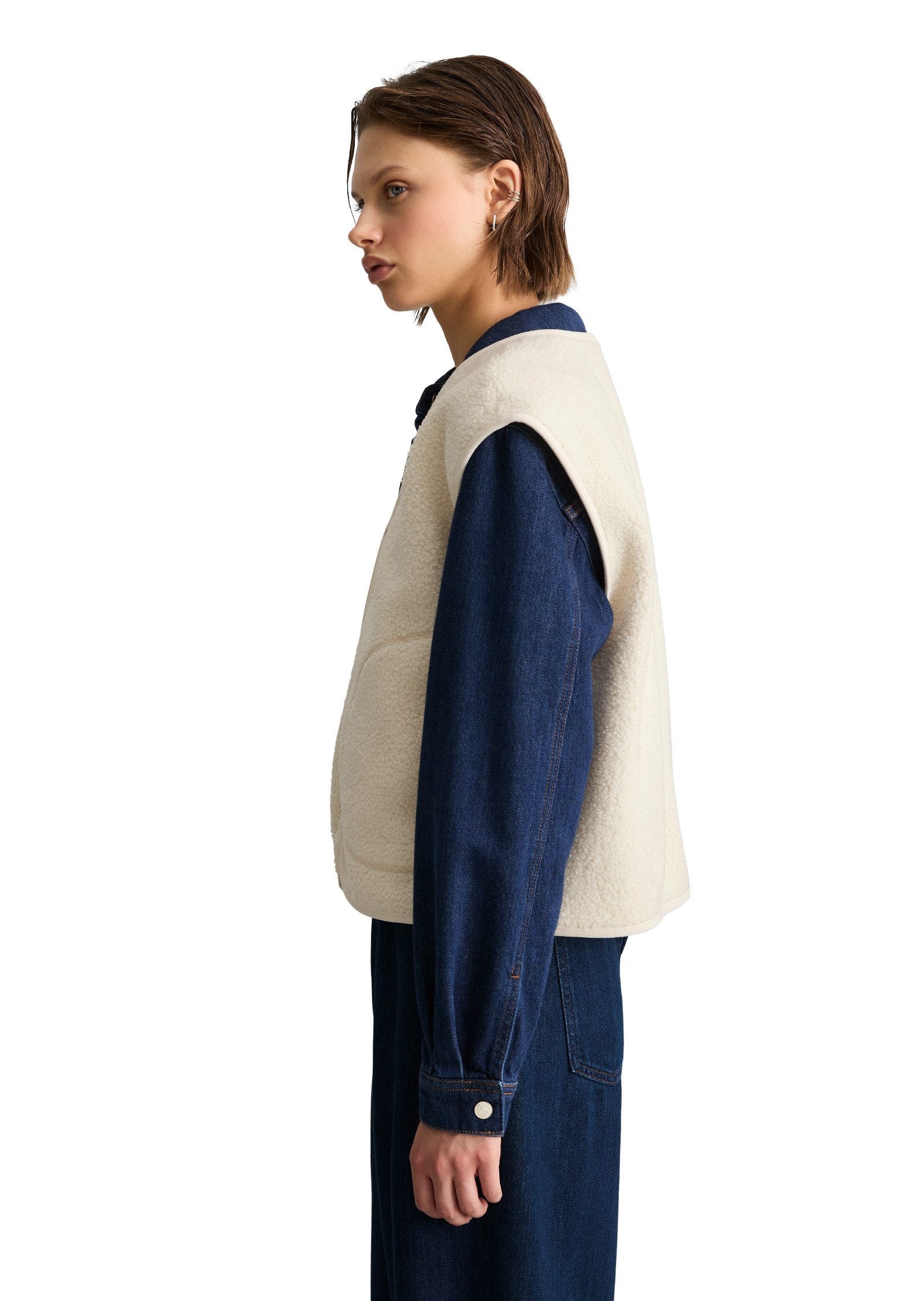 Marc O'Polo DENIM Sweatweste aus recyceltem Polyester