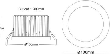 Havit Lighting LED Deckenleuchte ORA, LED fest integriert, Warmweiß