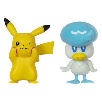 Jazwares Actionfigur Pokémon Gen IX Battle Pack Minifiguren 2er-Pack Pikachu & Kwaks 5 cm