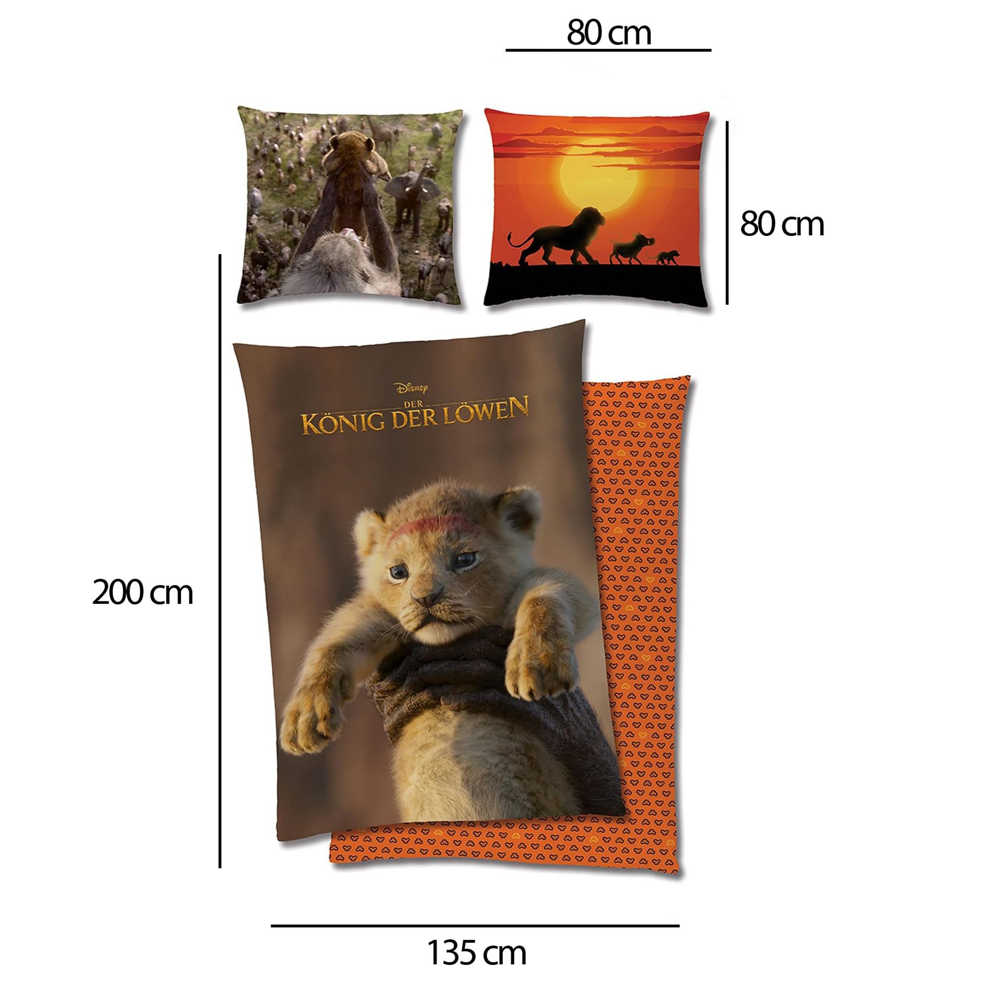 BERONAGE Kinderbettwäsche Der König der Löwen Life Action Bettwäsche Linon günstig online kaufen