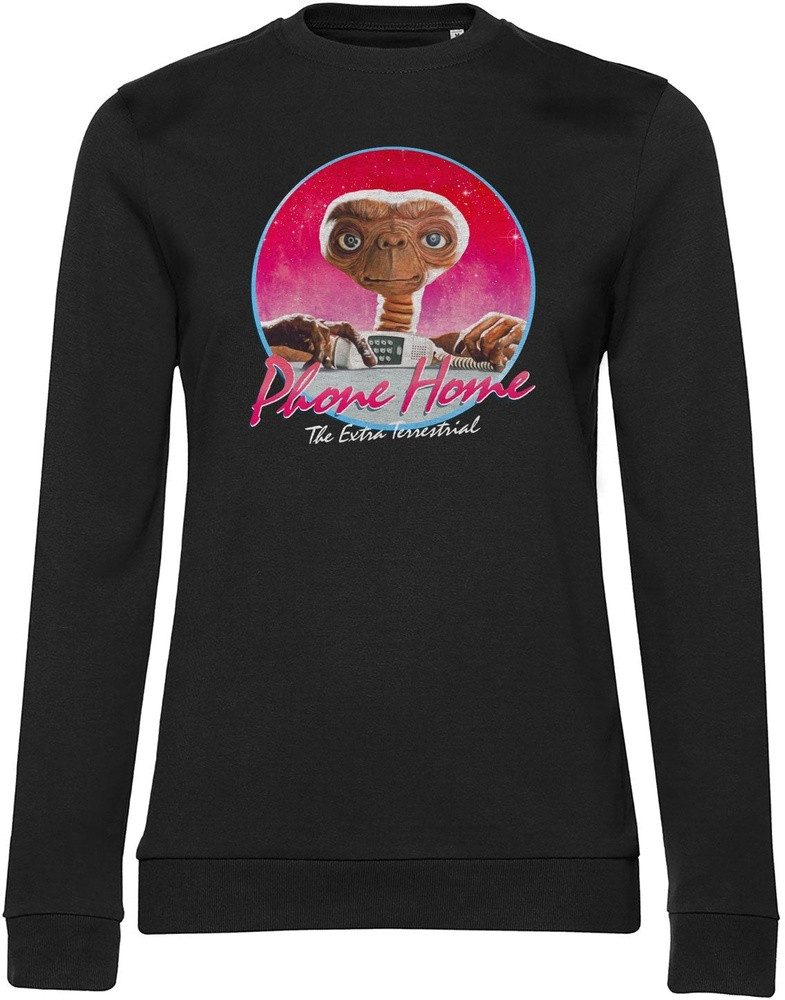 E.T. Rundhalspullover E.T. Phone Home Retro Circle Girly Sweatshirt