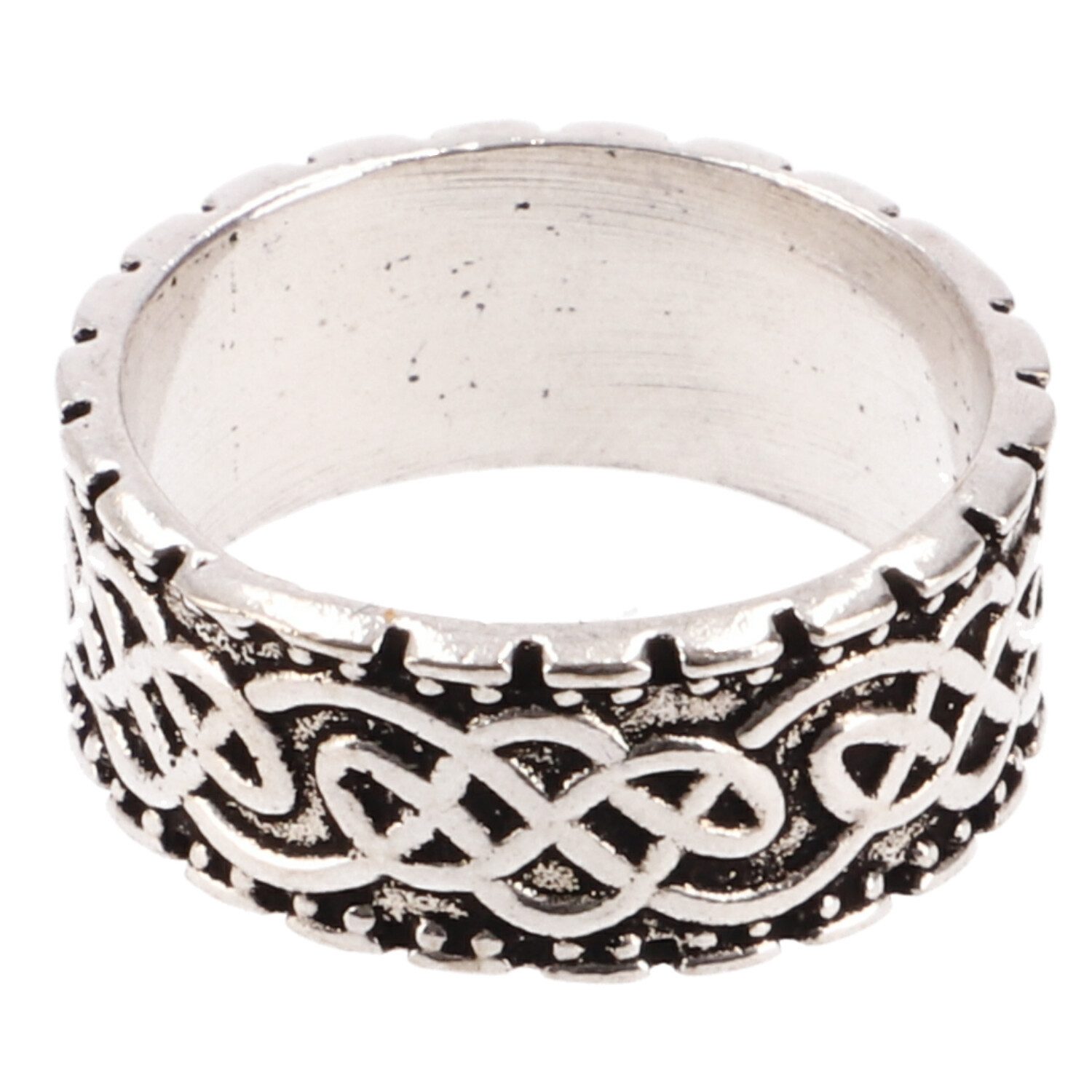 Guru-Shop Fingerring Breiter Modeschmuck Ring mit keltischem..