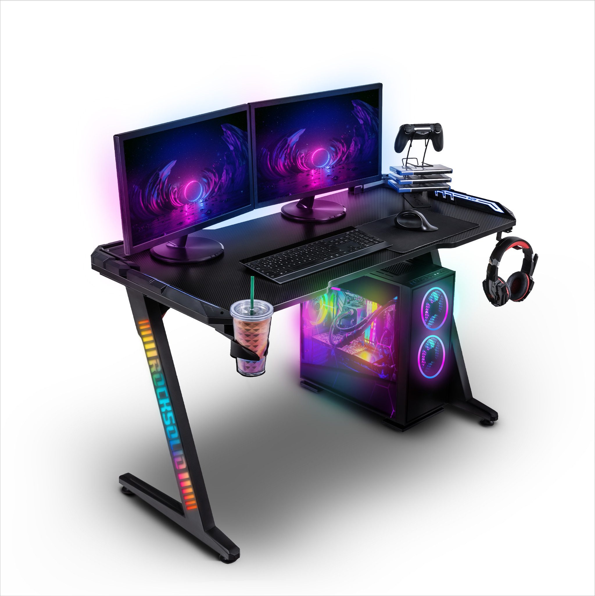 ELITE Gaming Gamingtisch Rocksolid Gamer Schreibtisch günstig online kaufen
