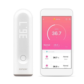 Comper Infrarot-Fieberthermometer »Fieberthermometer«, App-fähig, einfach zu nutzen, schnelle Ergebnisse, inkl. Bluetooth