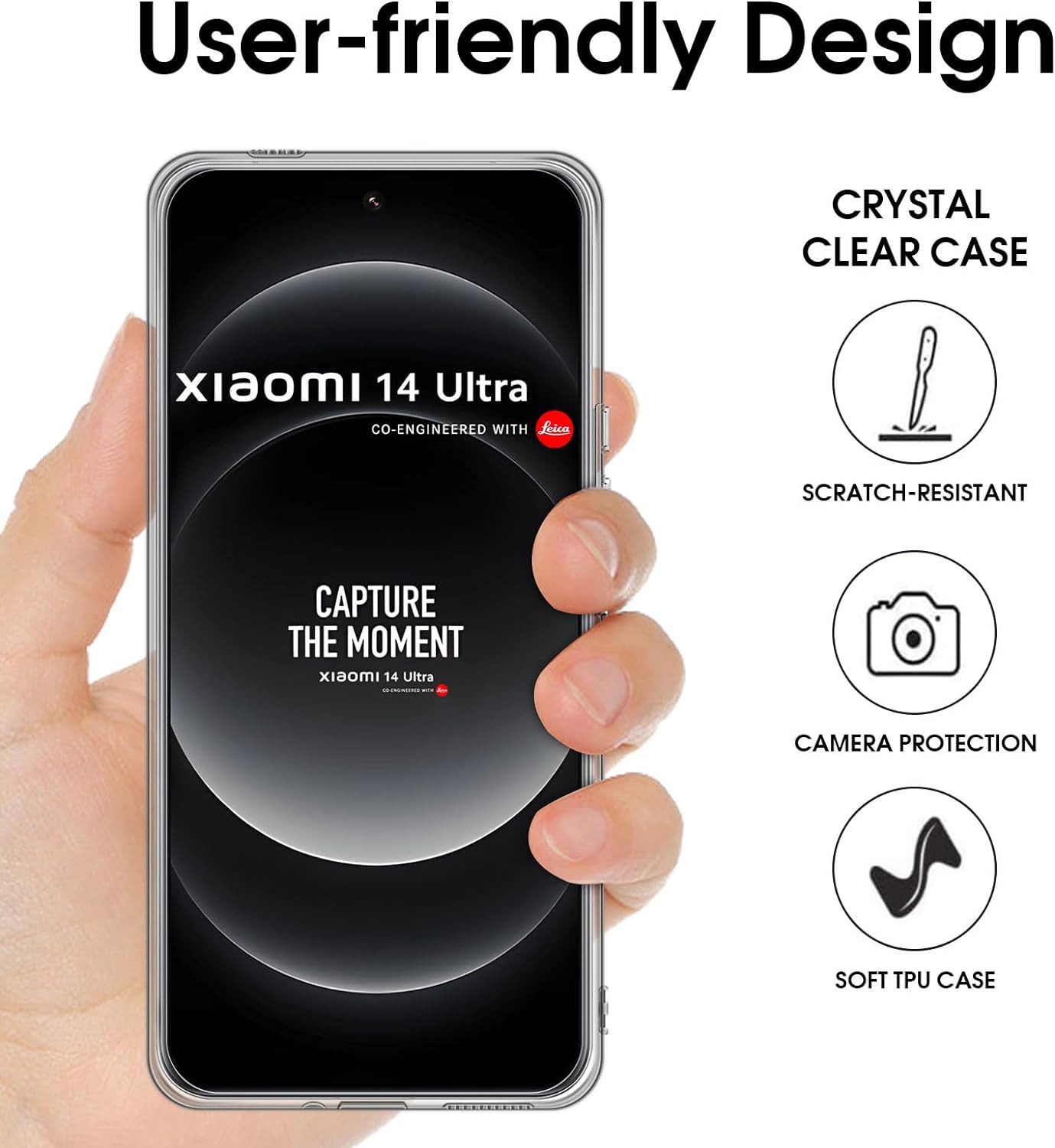 MSM Handyhülle Hülle für Xiaomi 14 Ultra Silikon Schutz Tasche Klar Slim Case