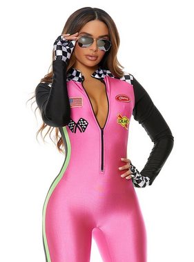 Forplay Kostüm Sexy Formel 1 Pilotin Kostüm pink, Damit machst Du das Rennen: hautenges Kostüm im Racing-Look