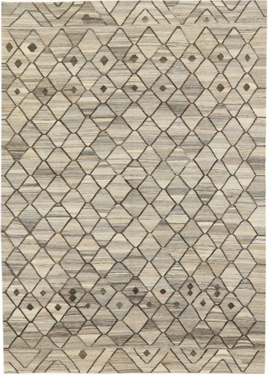Orientteppich, Nain Orientteppich Handgewebter mm 204x288 Design 3 Höhe: Trading, rechteckig, Kelim Berber Moderner