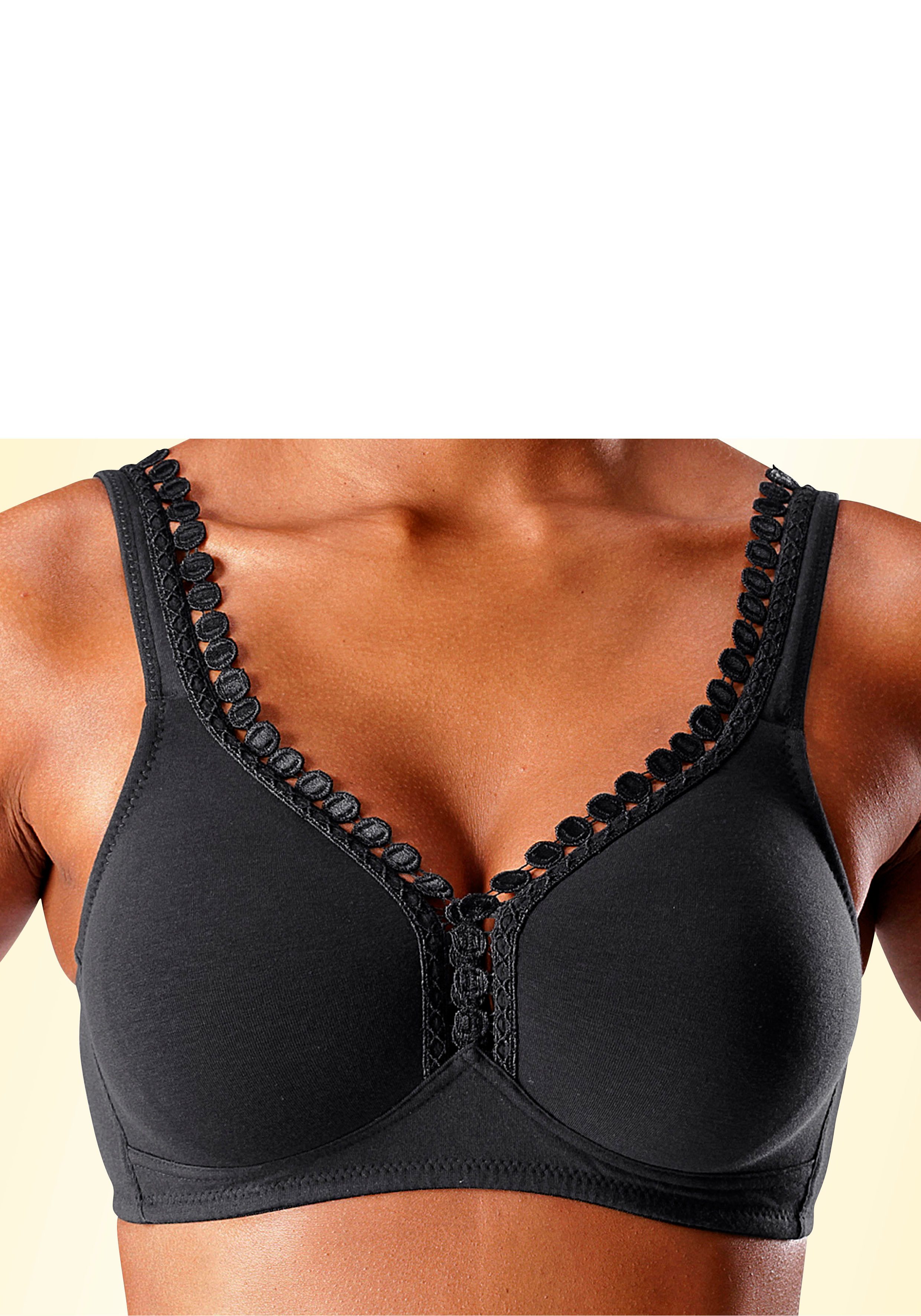 petite fleur by Lascana T-Shirt-BH, BH ohne Bügel, Baumwoll-BH, bügelloser BH große Größen, bequemer BH – Bild 4 von 4