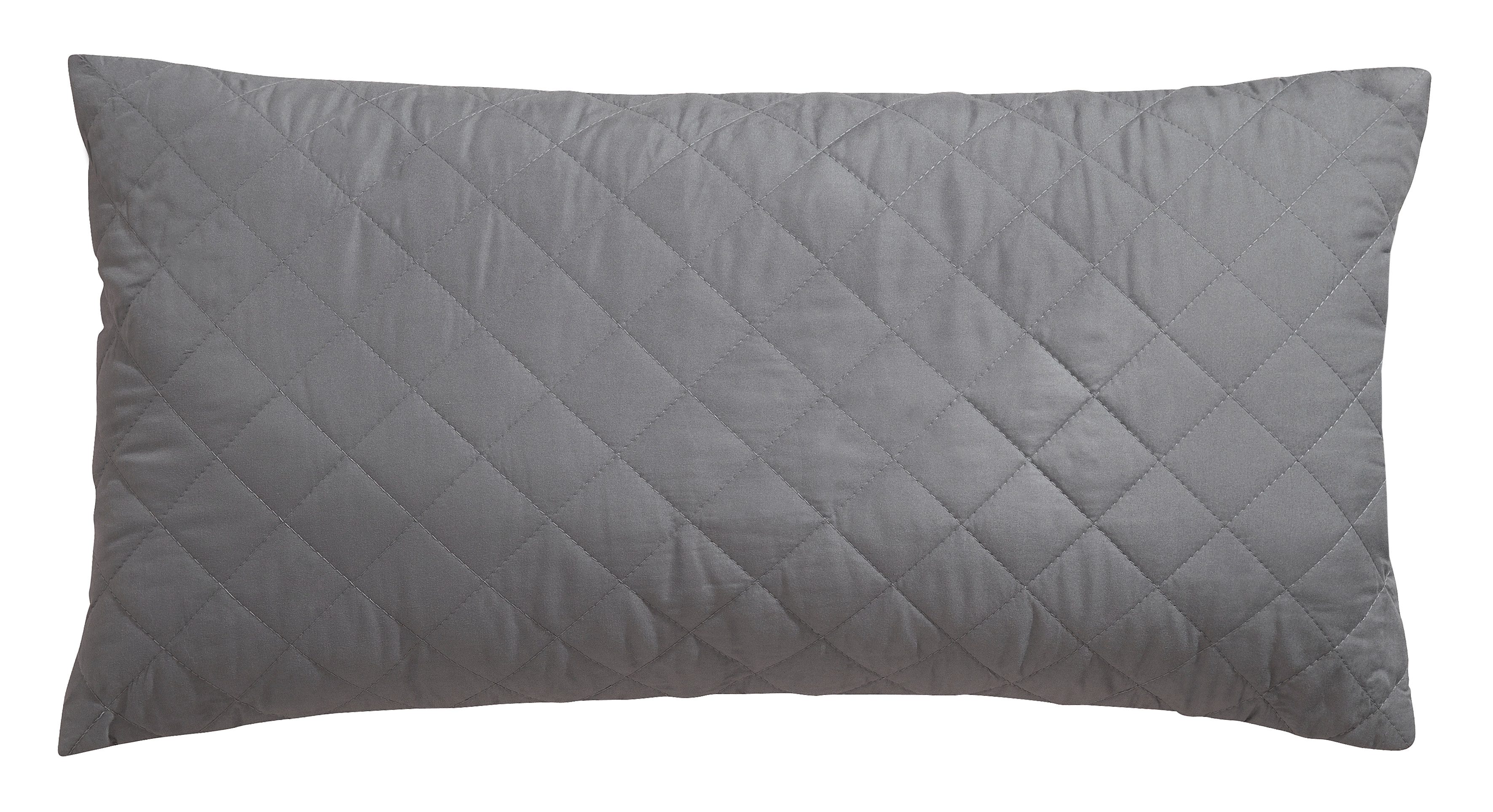 OTTO home Microfaserkissen Clarra, Kopfkissen 40x80 cm, 80x80 cm, Füllung: Polyester, Bezug: Polyester, Rückenschläfer, Seitenschläfer, Kissen in grau