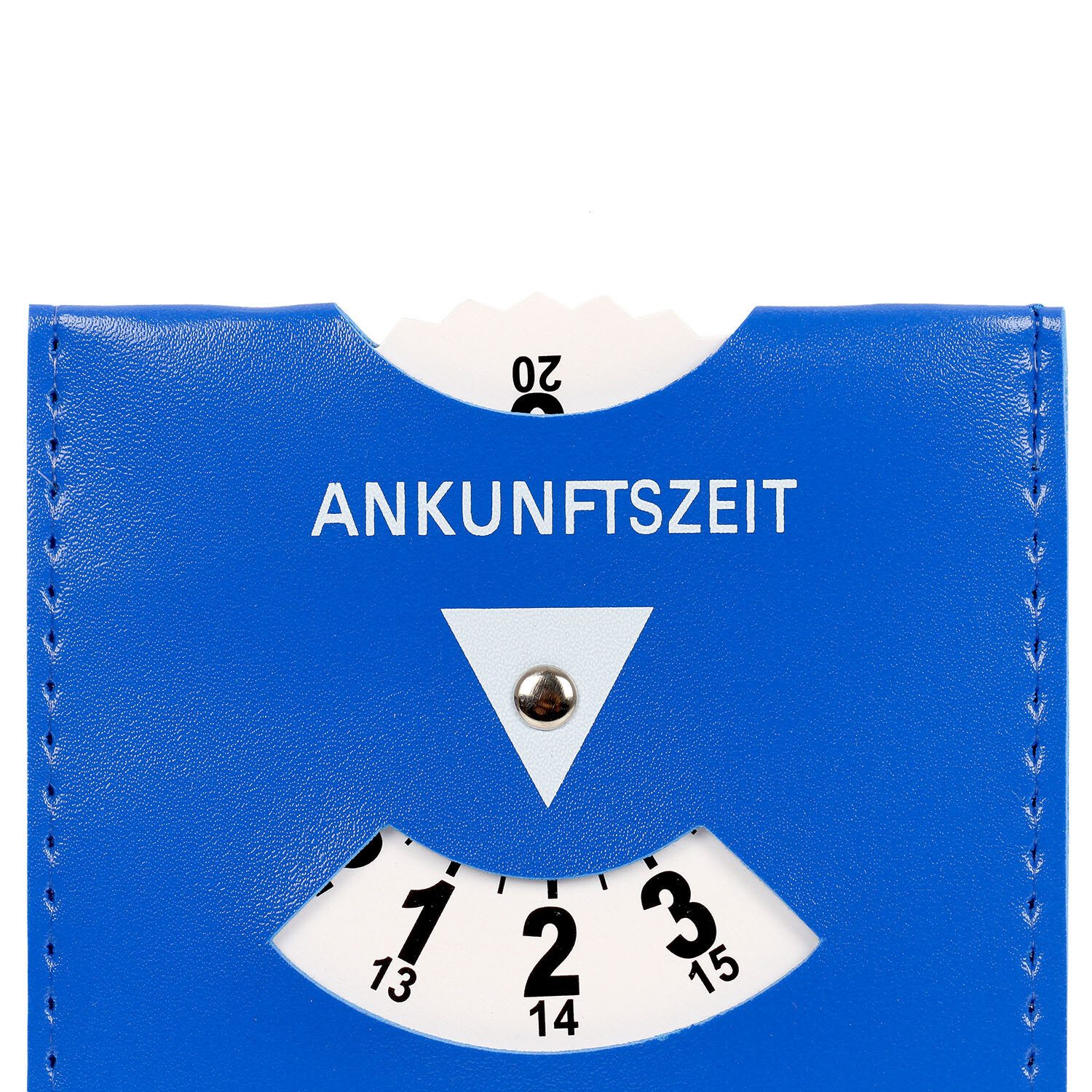 alca Parkscheibe EU-Parkscheibe aus Kunstleder, 11 x 15 cm, blau-weiß (1-St., Flexibles Kunstleder)