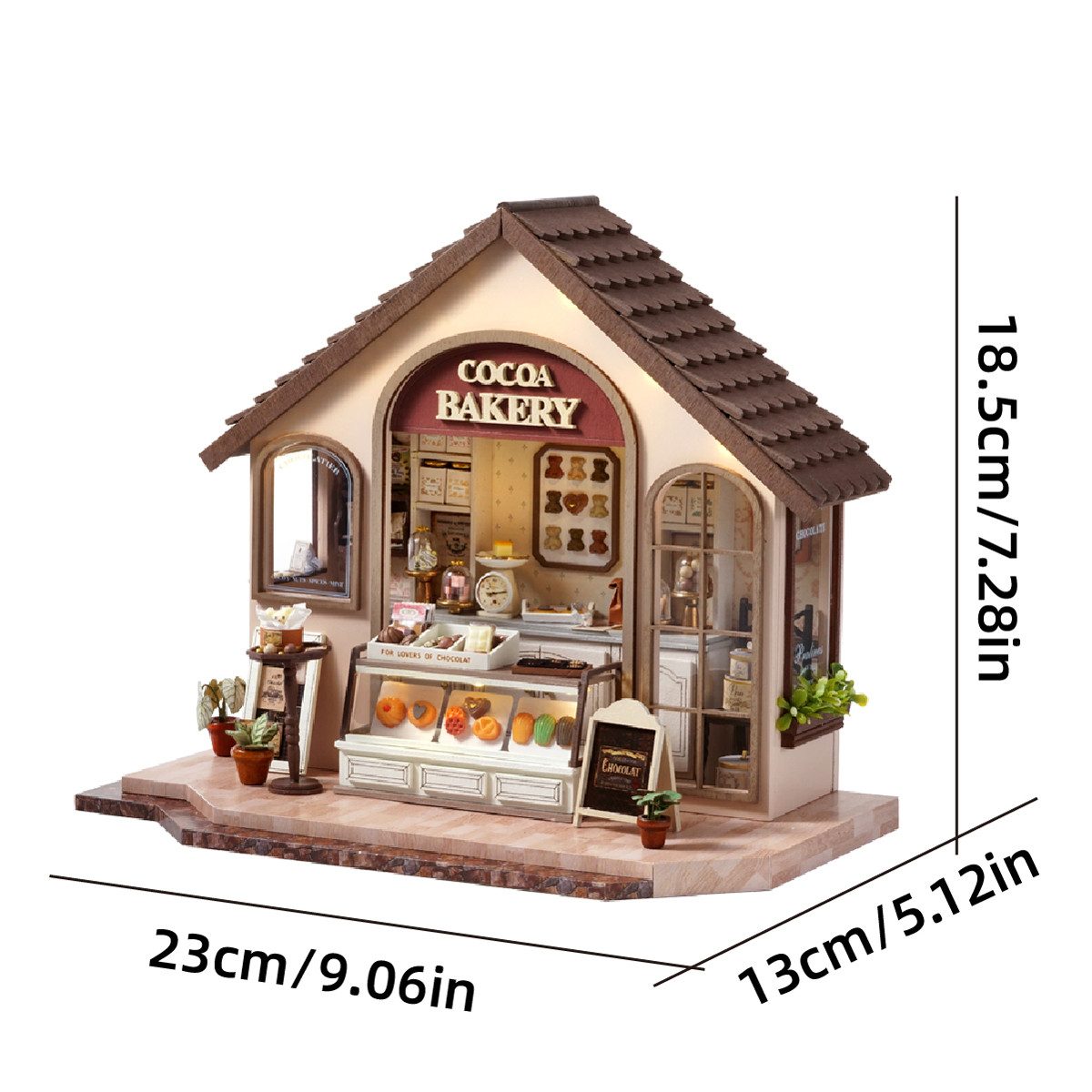 Cute Room 3D-Puzzle 3D-Puzzle Miniaturhaus Modellbausatz Backhaus, Puzzleteile, 3D-Puzzle, Miniaturhaus, Maßstab 1:24, Modellbausatz zum basteln