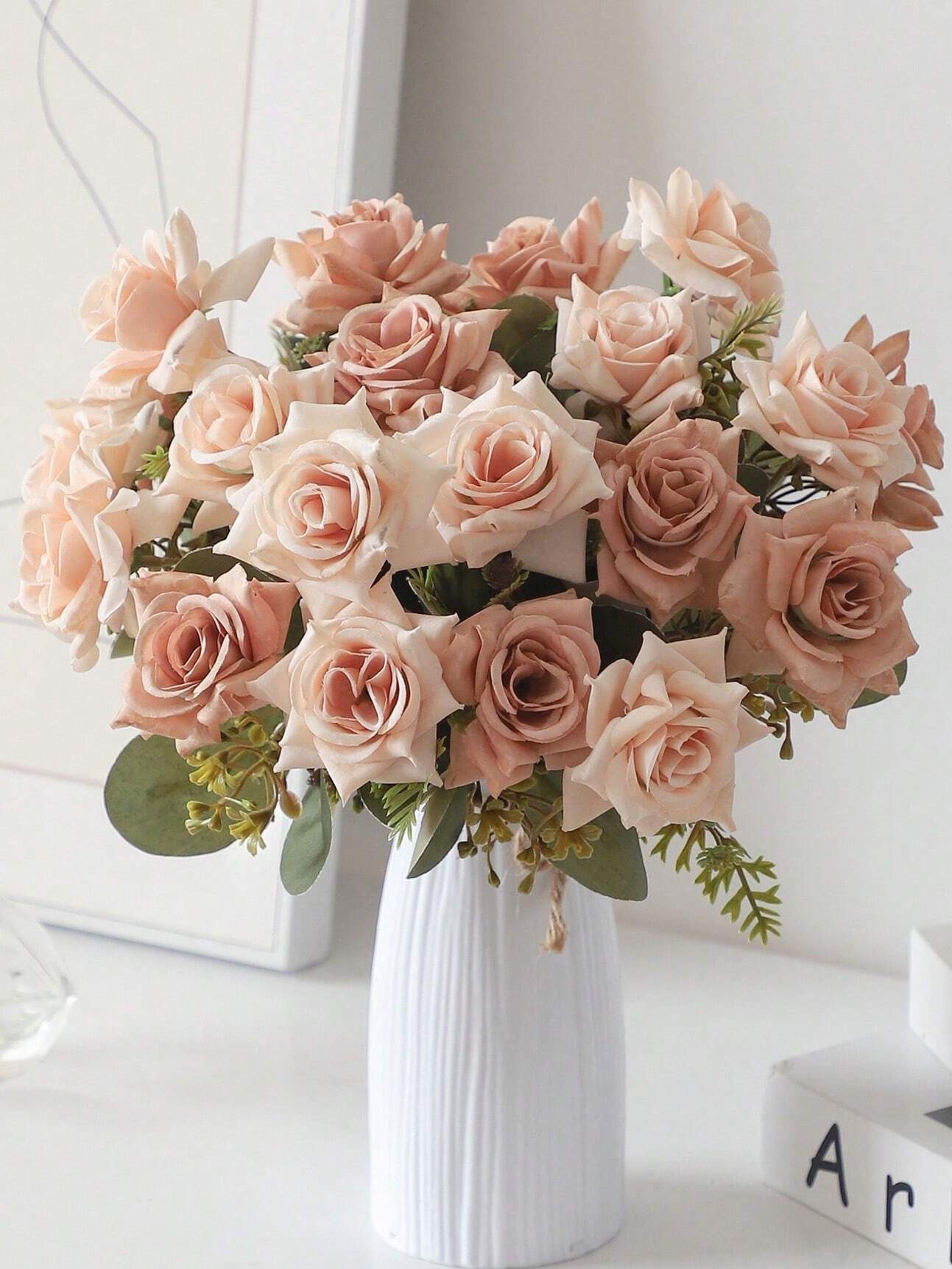 Kunstblumenstrauß Kunstblumen Set künstlicher Strauß, Fanci Home, – realistische Blumen Deko Wohnzimmer Schlafzimmer – Bild 3 von 4
