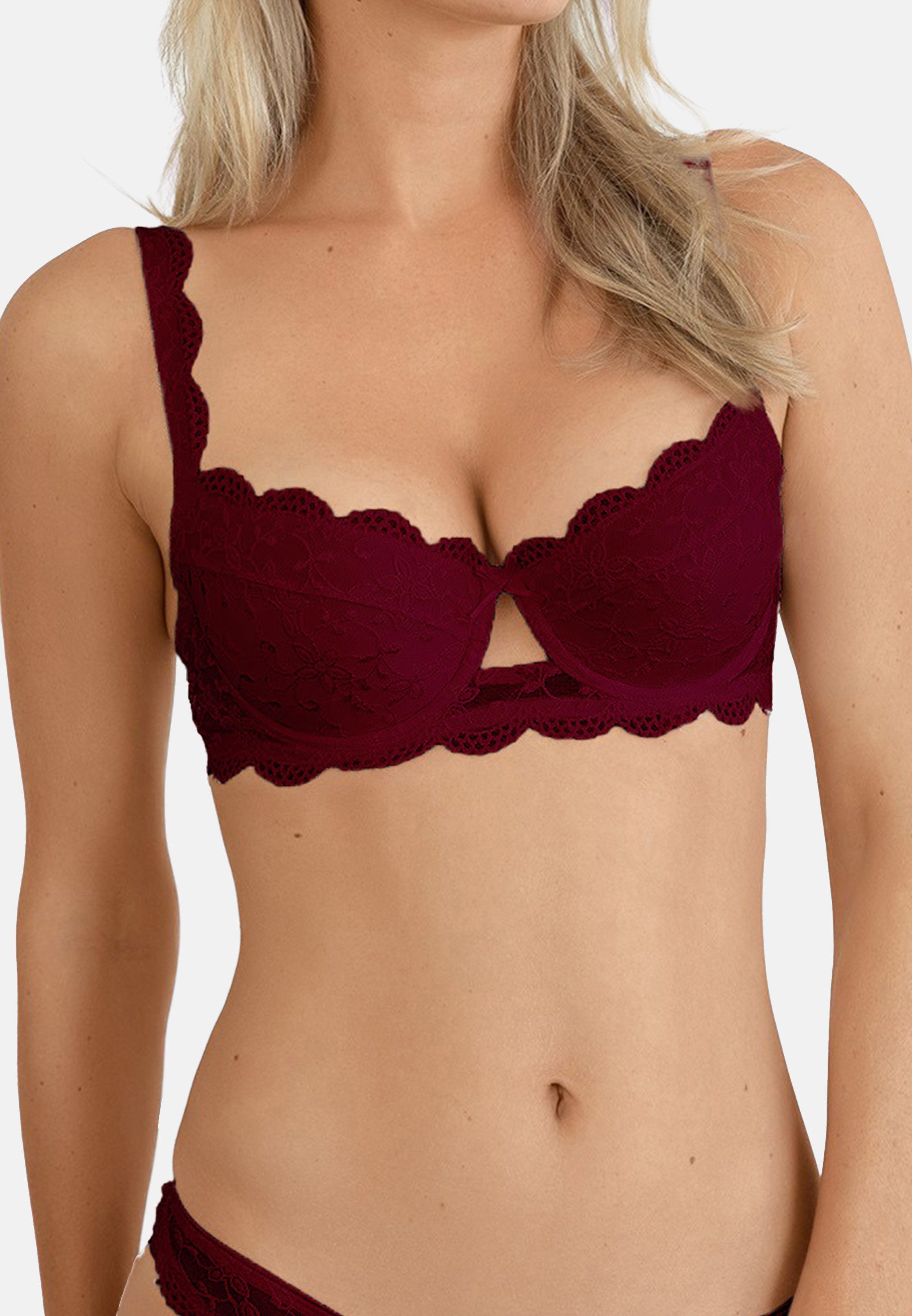 Nina Von C. Push-up-BH Silver Edition (1-tlg) Push-Up Dirndl-BH - Blickdicht - Mit Spitzen-Details