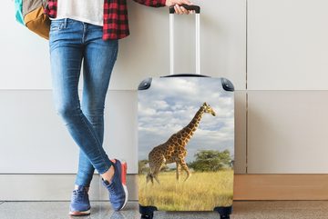 MuchoWow Handgepäckkoffer Giraffe - Safari - Gras, 4 Rollen, Reisetasche mit rollen, Handgepäck für Ferien, Trolley, Reisekoffer