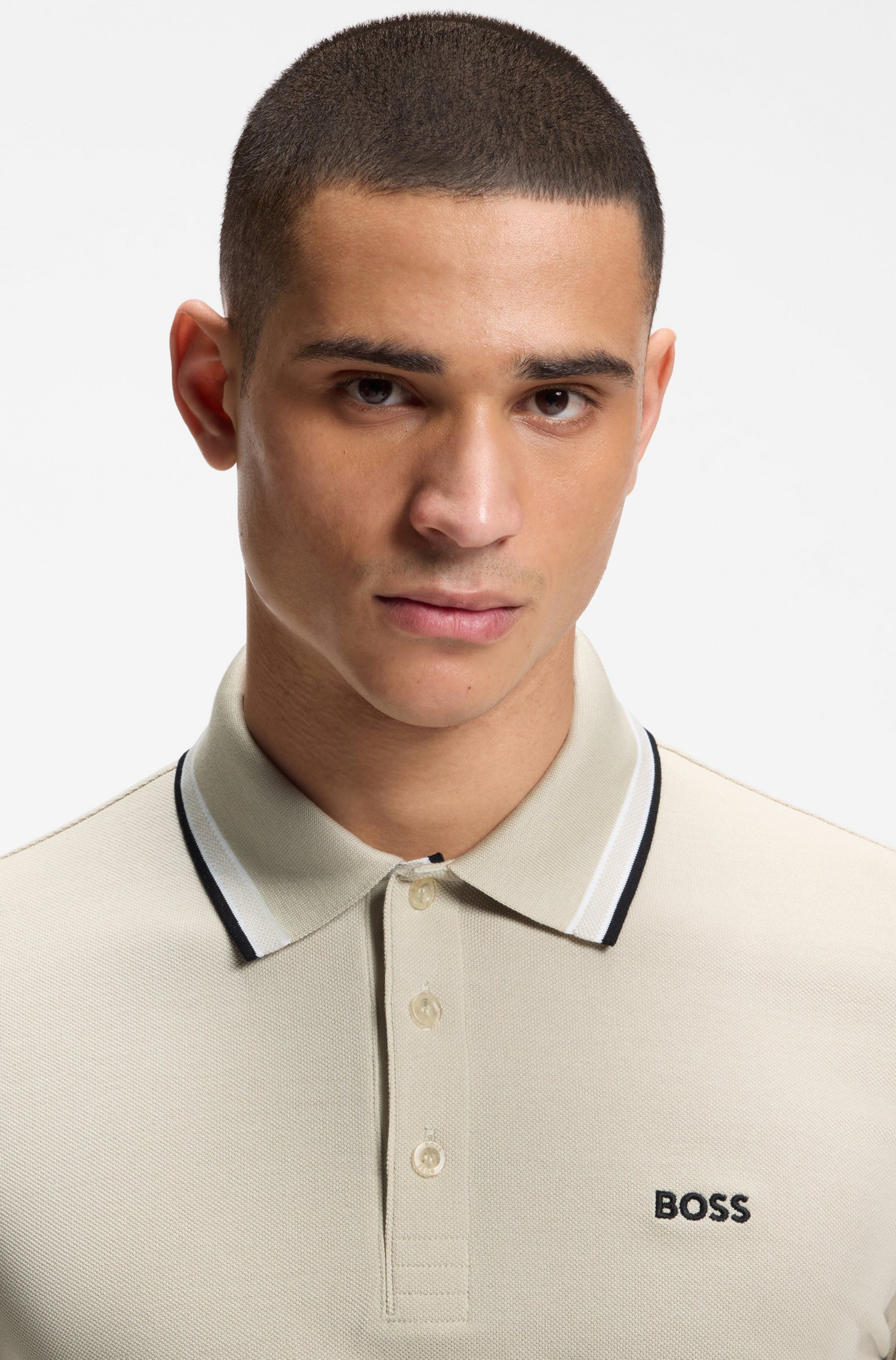 BOSS GREEN Poloshirt Paddy mit kontrastfarbenen Streifen am Kragen günstig online kaufen