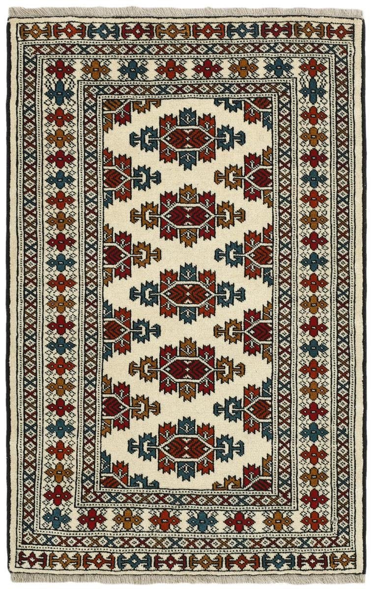 Orientteppich Turkaman 85x131 Handgeknüpfter Orientteppich / Perserteppich, Nain Trading, rechteckig, Höhe: 6 mm