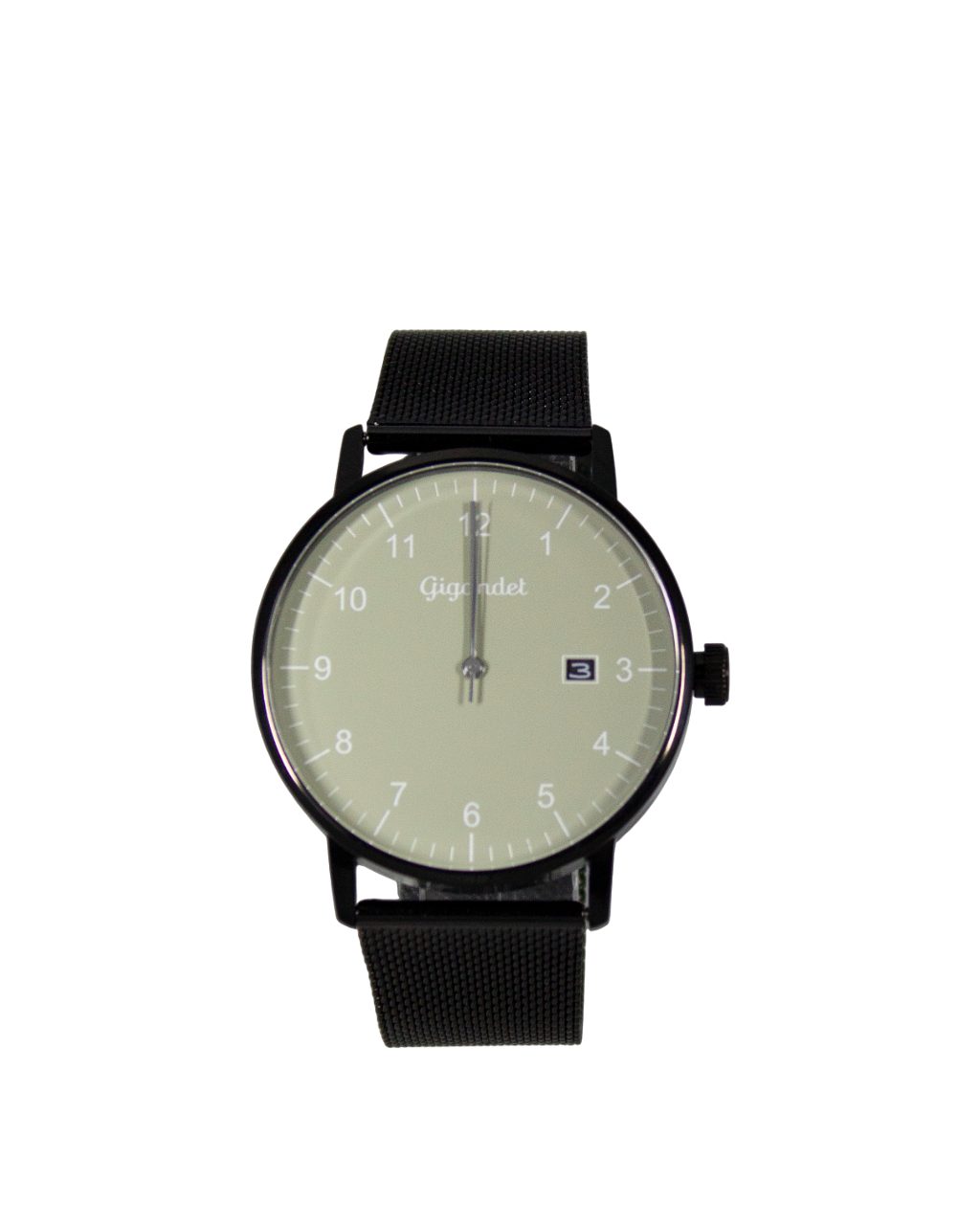 Gigandet Quarzuhr Herrenuhr, Armbanduhr, Businessuhr, 42mm, MINIMALISM G26-009, Mineralglas, Datumsanzeige, Edelstahlband, Flach, 3bar/30m wasserdicht