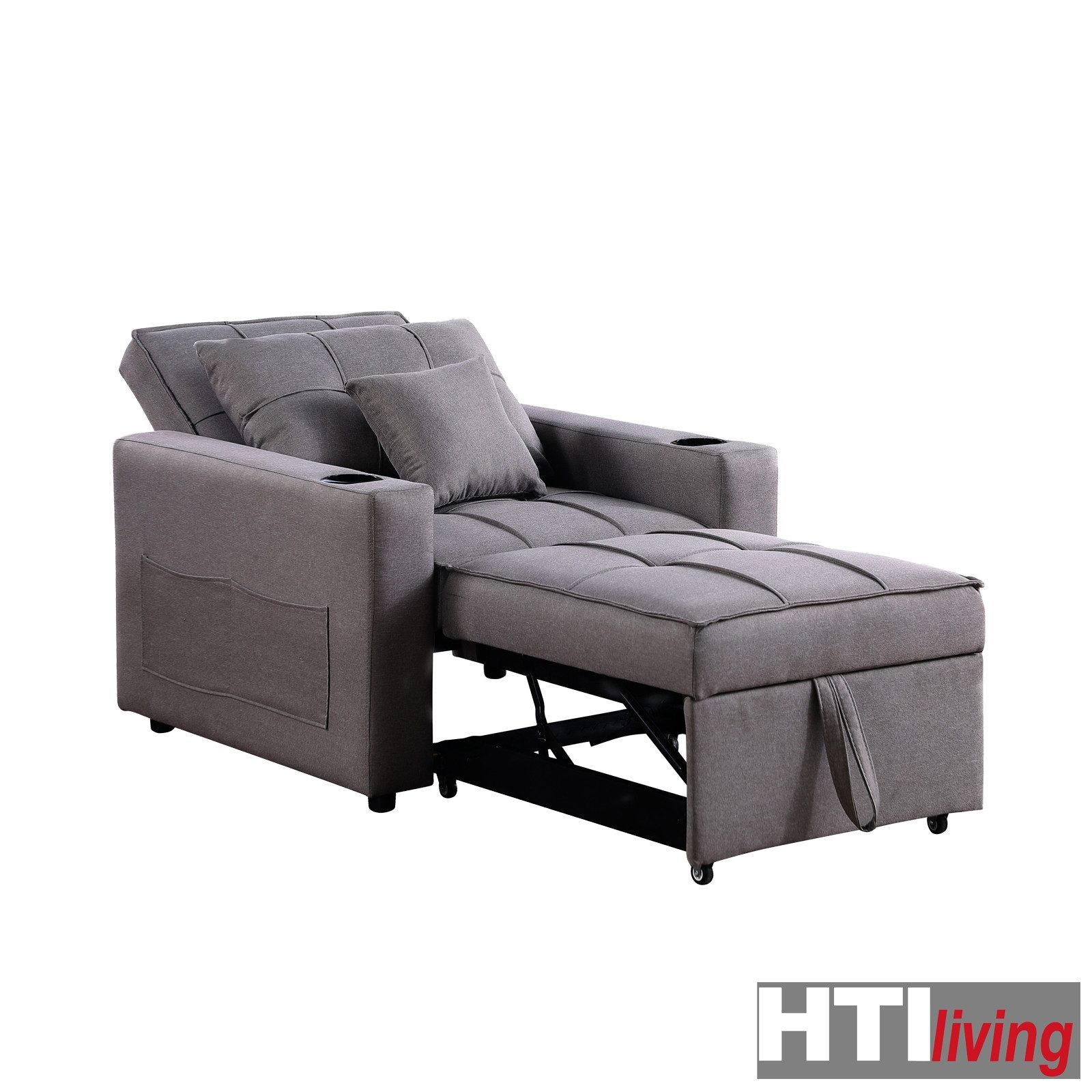 HTI-Living Relaxsessel Schlafsessel Maritta (Stück, 1-St., 1 Sessel), mit Becherhalter und Seitentasche