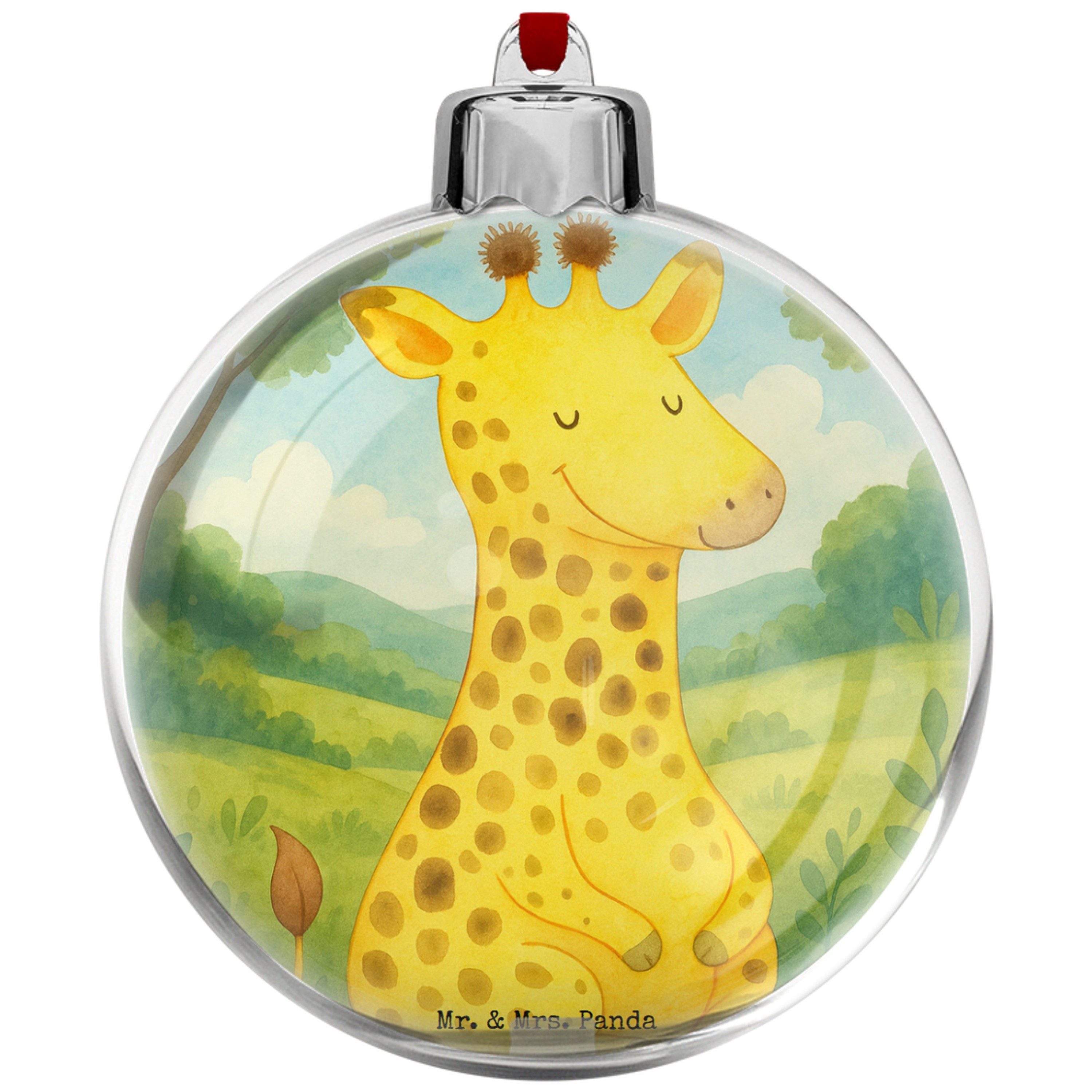 Mr. & Mrs. Panda Christbaumschmuck Giraffe Zufrieden Design, christbaumkugel, Weiß, Abenteuer, weihnacht, weihnachtskugel transparent Weihnachtskugel Kunststoff