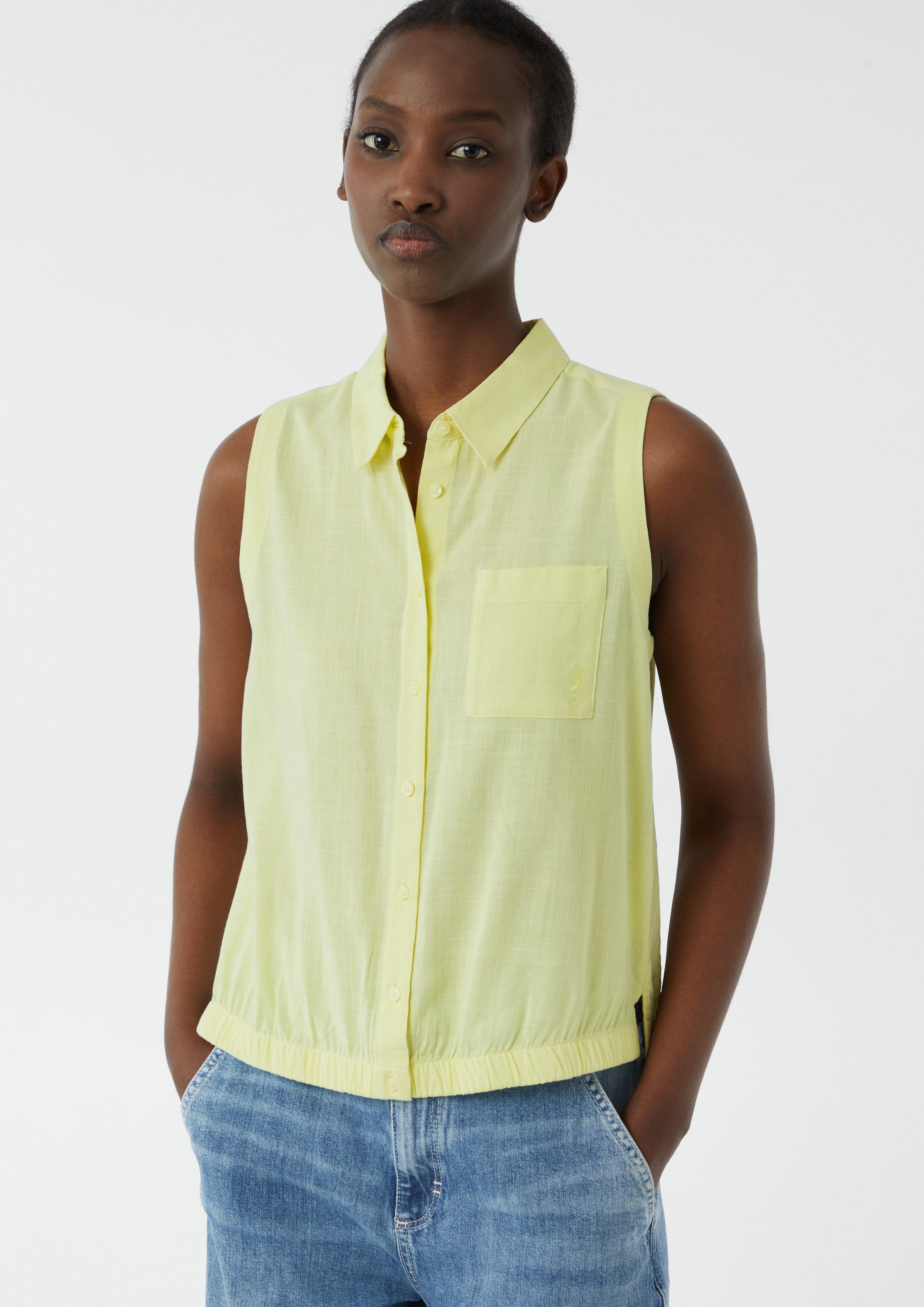 comma casual identity Blusentop Ärmellose Hemdbluse günstig online kaufen