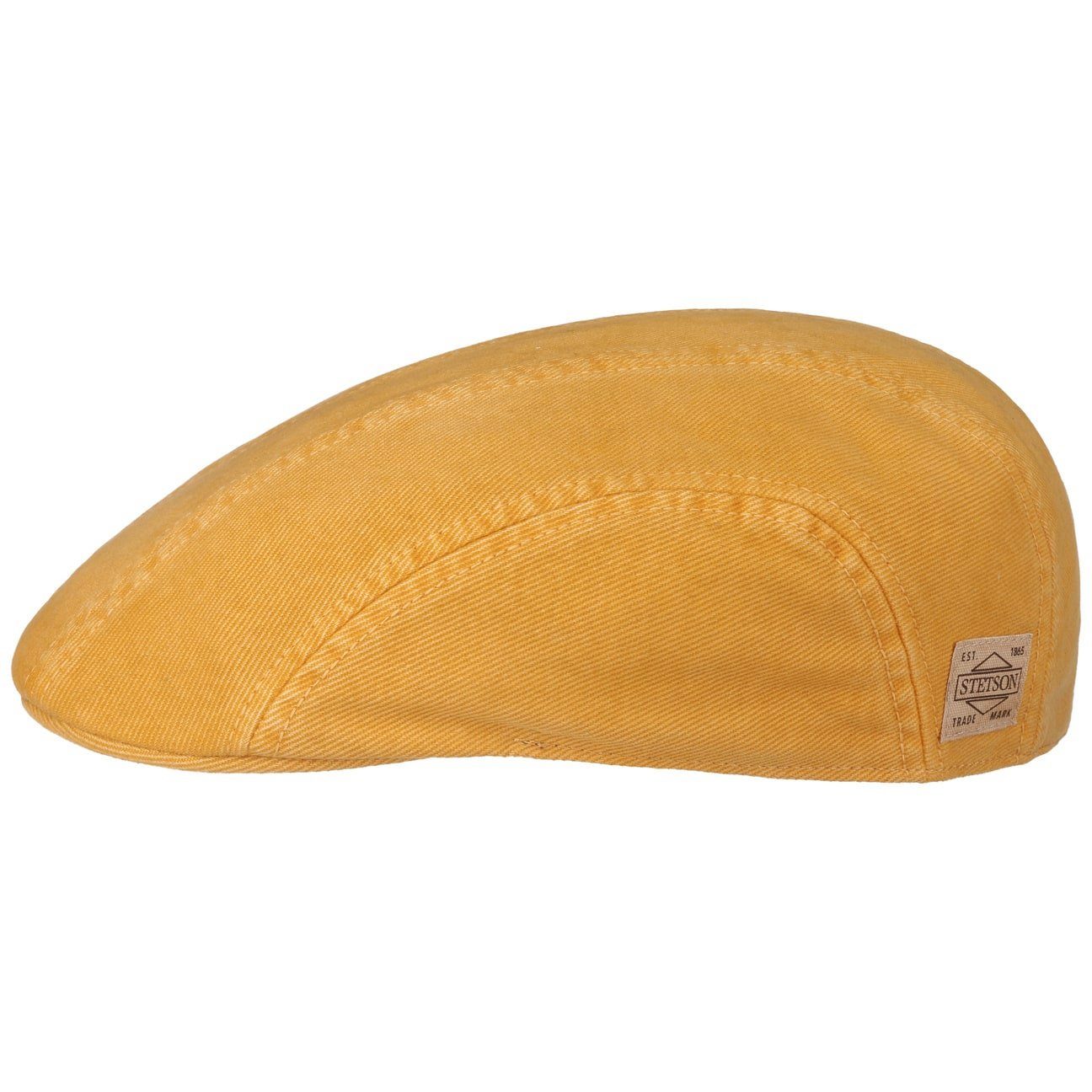Stetson Flat Cap (1-St) mit gelb Schirm Schirmmütze