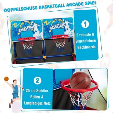 COSTWAY Basketballkorb Arcade Basketballspiel, für 2 Spieler, In-/Outdoor