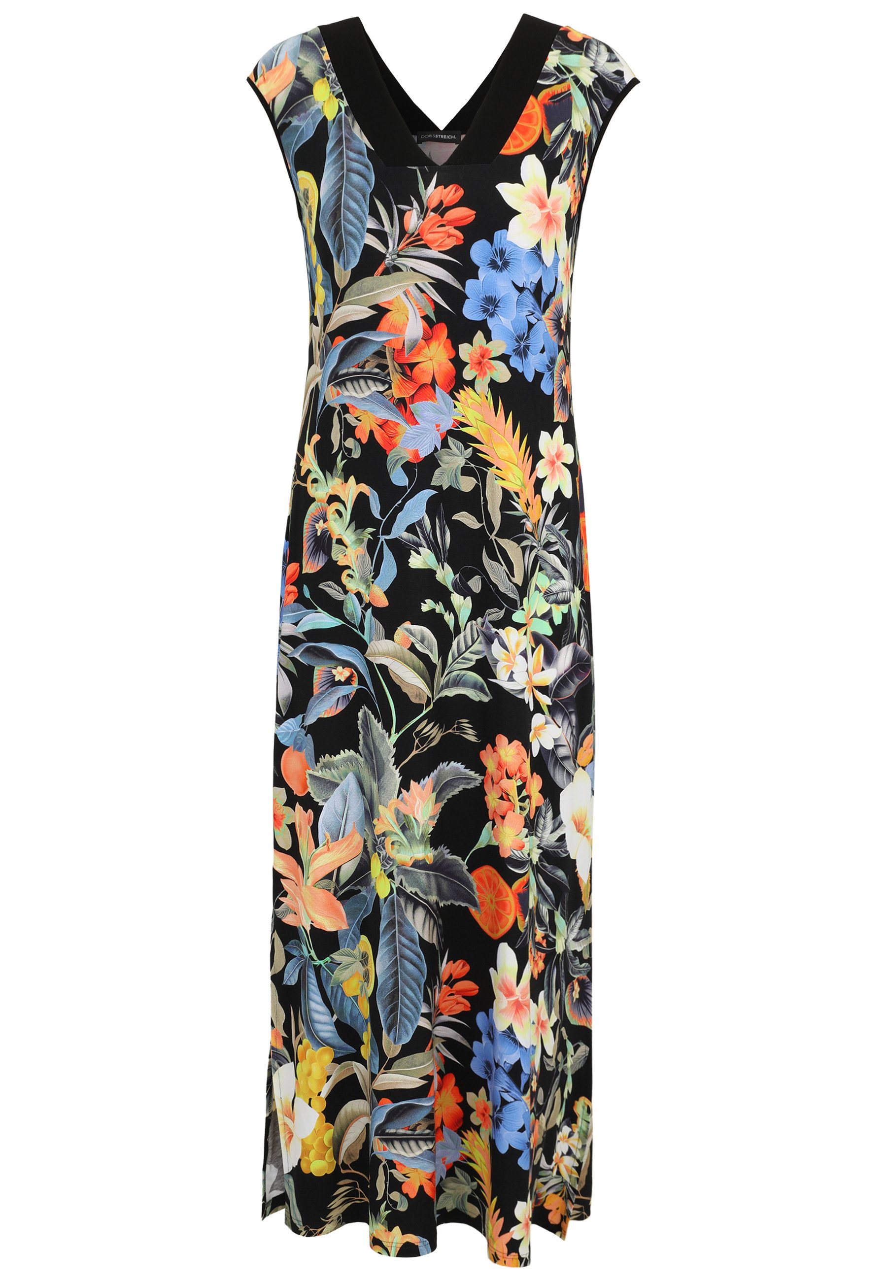 Doris Streich Maxikleid aus Jersey mit Blüten-Print