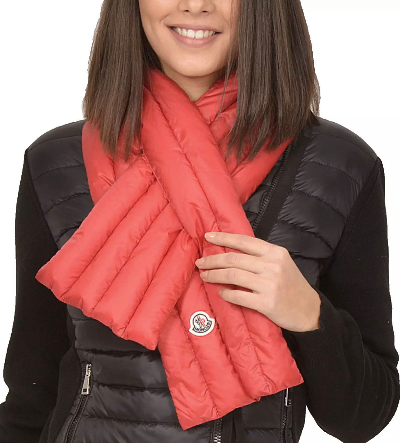 MONCLER Schal Daunen Puffer Schal Tuch mit Gesteppter Optik, Mit einem praktischen Schlitzmechanismus