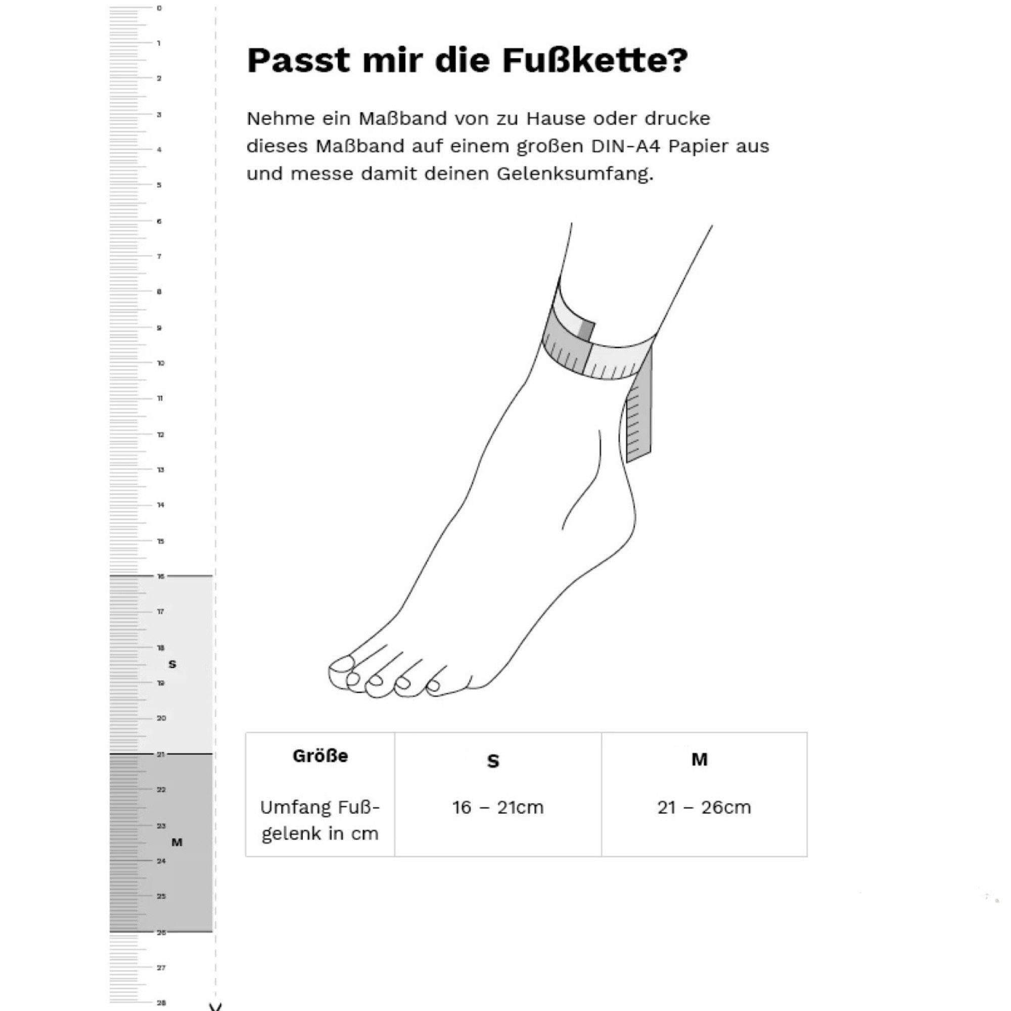 Kim Johanson Fußkette Naturstein Perlenfußkette (1-tlg), mit Edelstahlverschluss – Bild 4 von 4