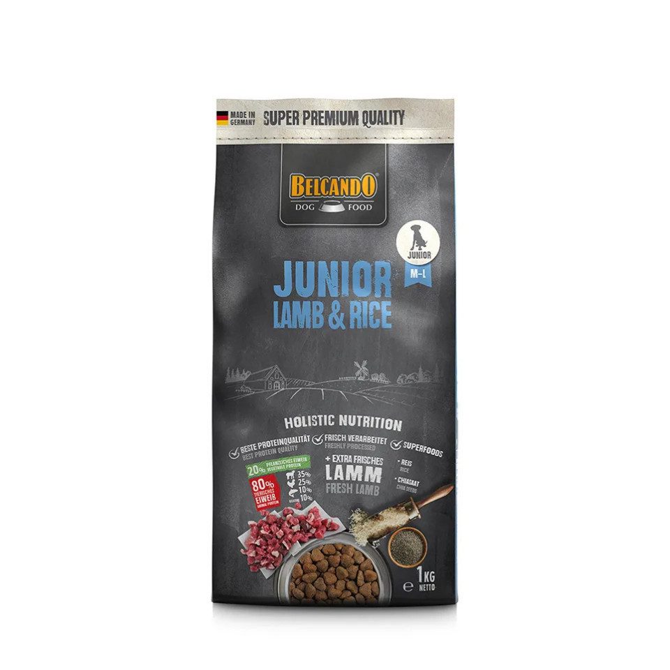 Belcando Junior Lamb & Rice - leicht verdauliches Trockenfutter für junge Hunde, Trockenfutter für: Hunde