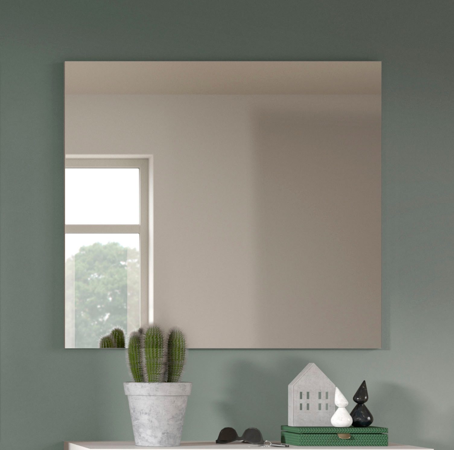 Home affaire Garderobenspiegel CAPRI, Maße BxH: 80x73 cm, Garderobenspiegel, Flurspiegel, Dielenspiegel, Wandspiegel