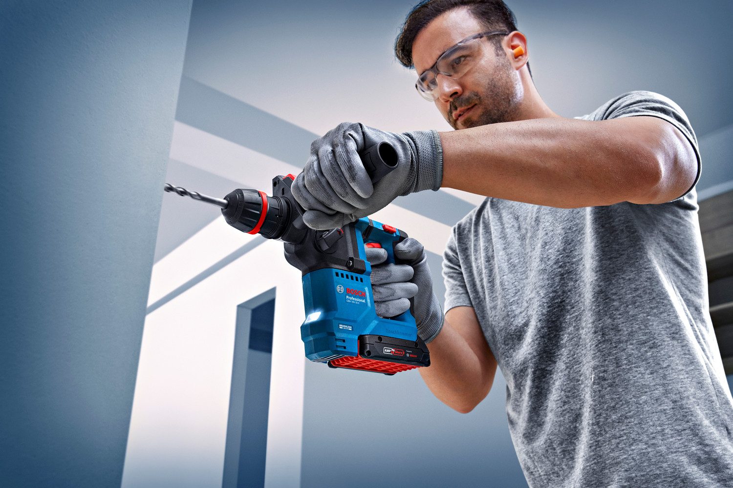 Bosch Professional Akku-Bohrhammer GBH 18V-18 X, mit ONECHUCK, in L-BOXX, ohne Akku und Ladegerät
