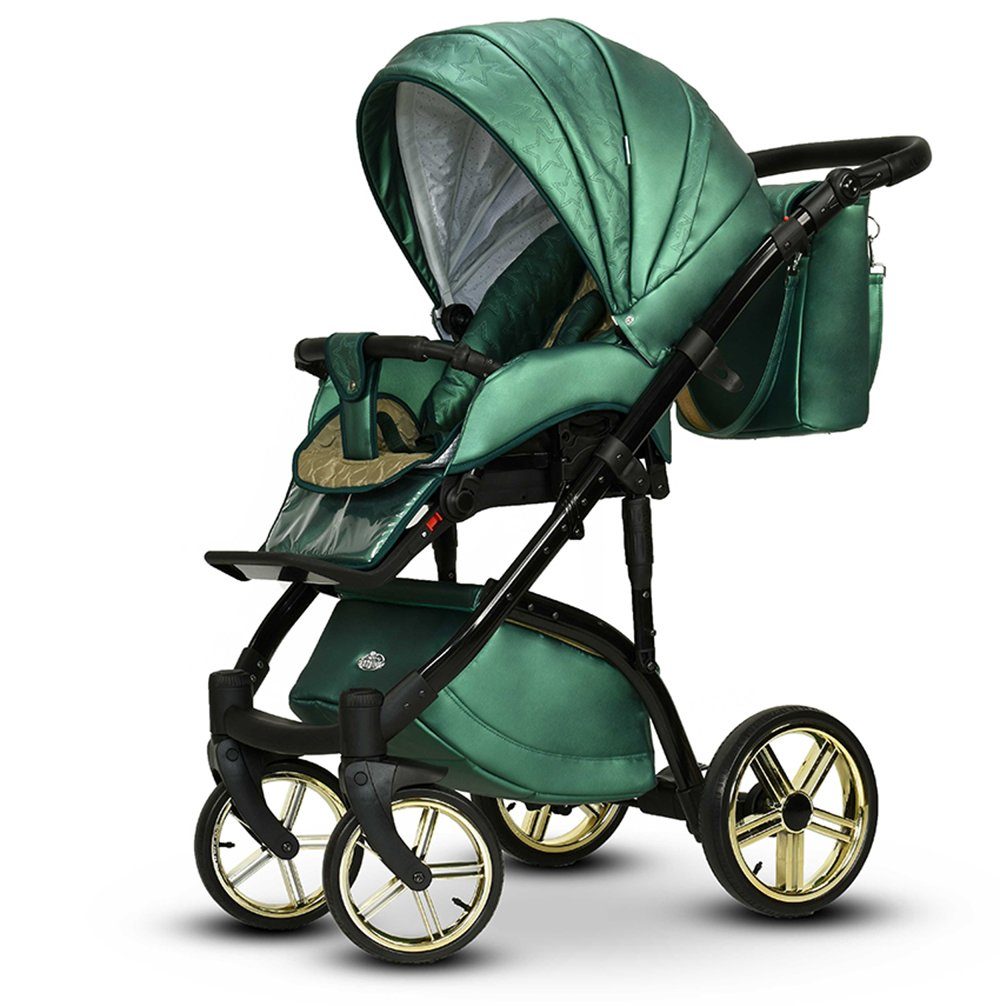 11 Farben Grün-Gold-Dekor in - 16 Vip Lux babies-on-wheels - in Kinderwagen-Set Teile Kombi-Kinderwagen 1 2