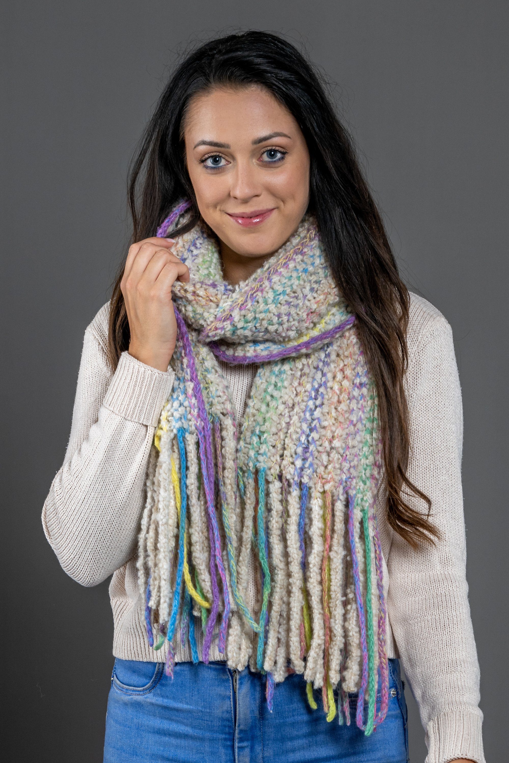 COLLEZIONE ALESSANDRO Modeschal "Chadia" 1 Stk. tlg. grob gestrickt mit Fra günstig online kaufen