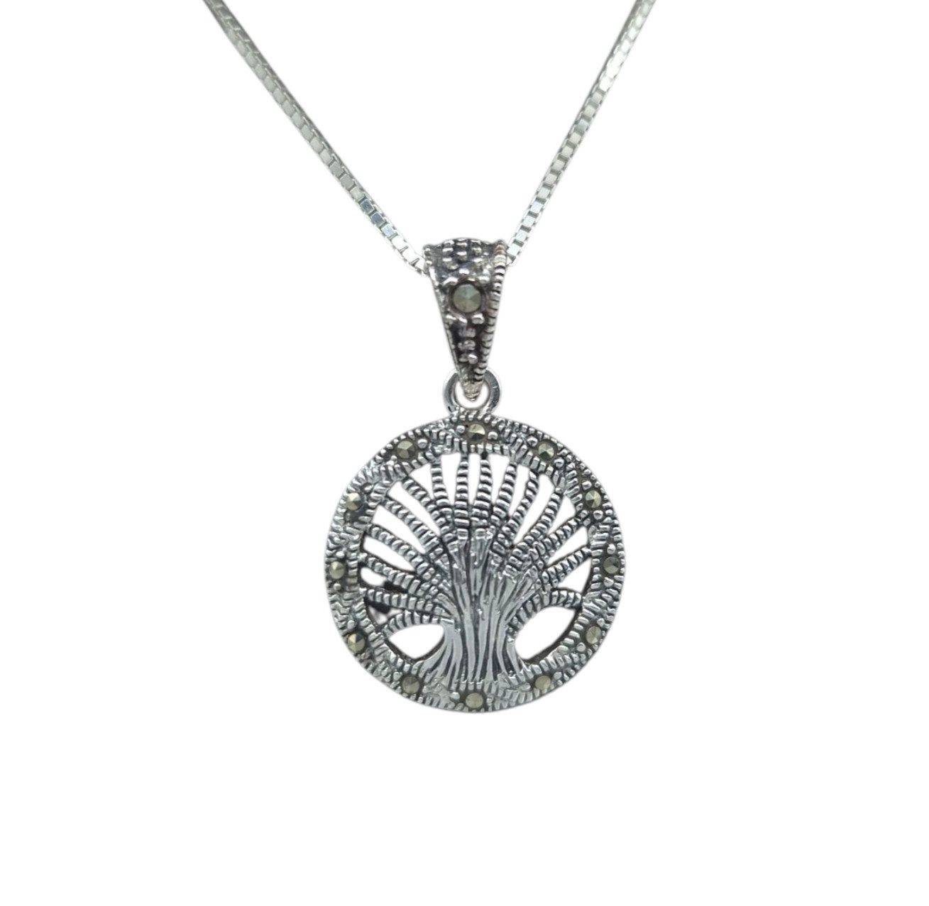 Kette mit Anhänger Silberkette Lebensbaum Kette