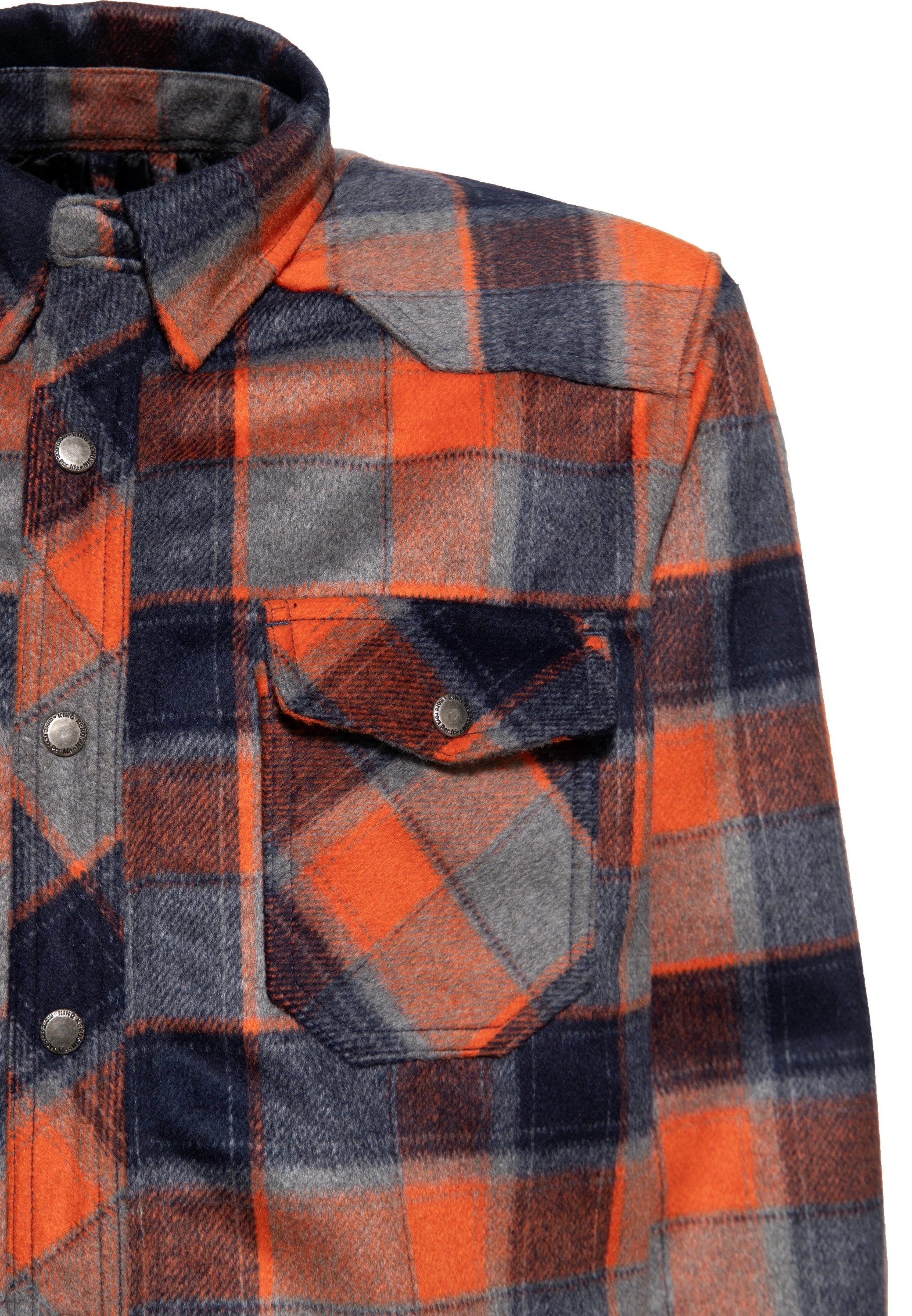 KingKerosin Kurzarmhemd mit Karo Optik