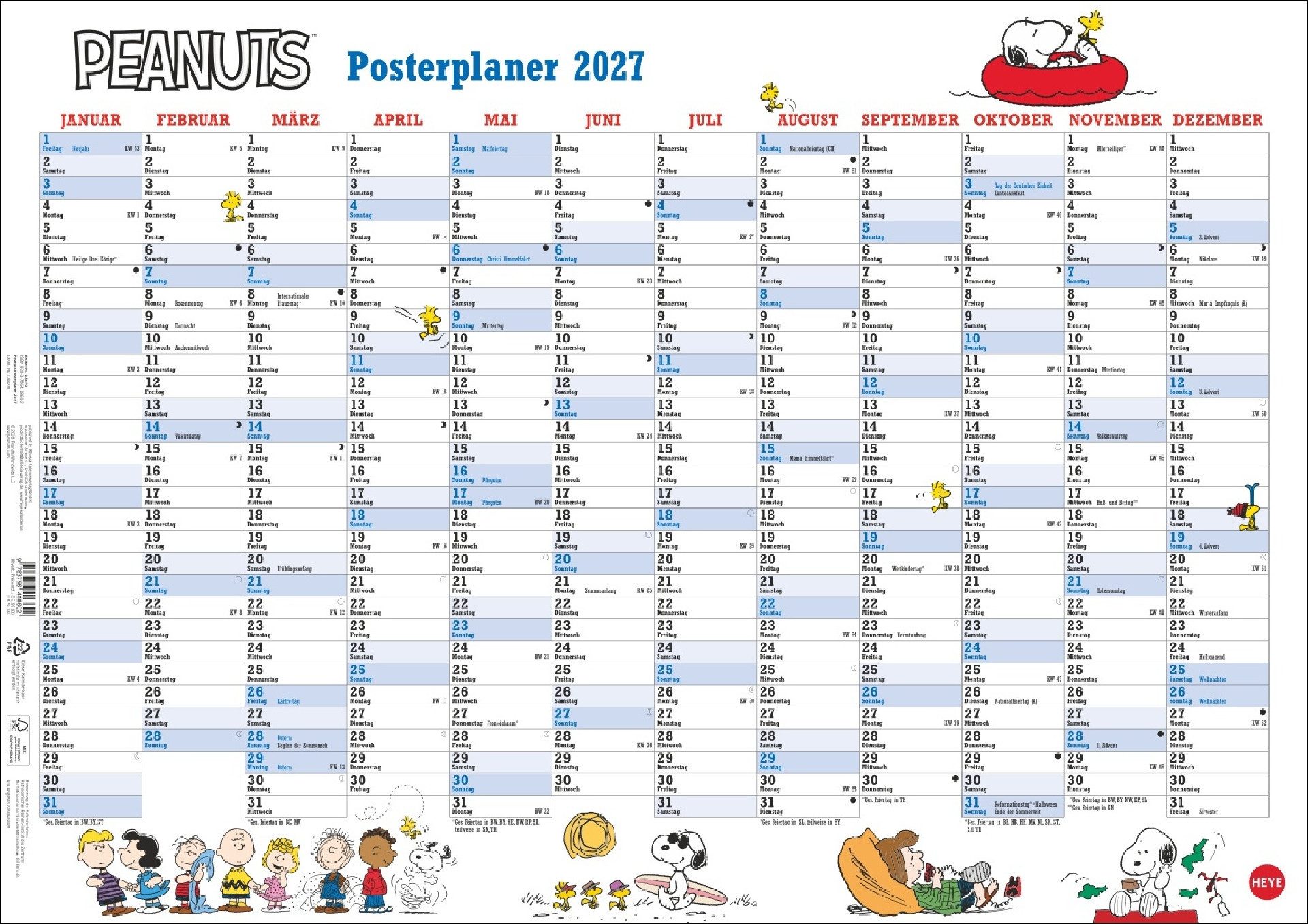 HEYE Wandkalender Peanuts Posterplaner 2027
